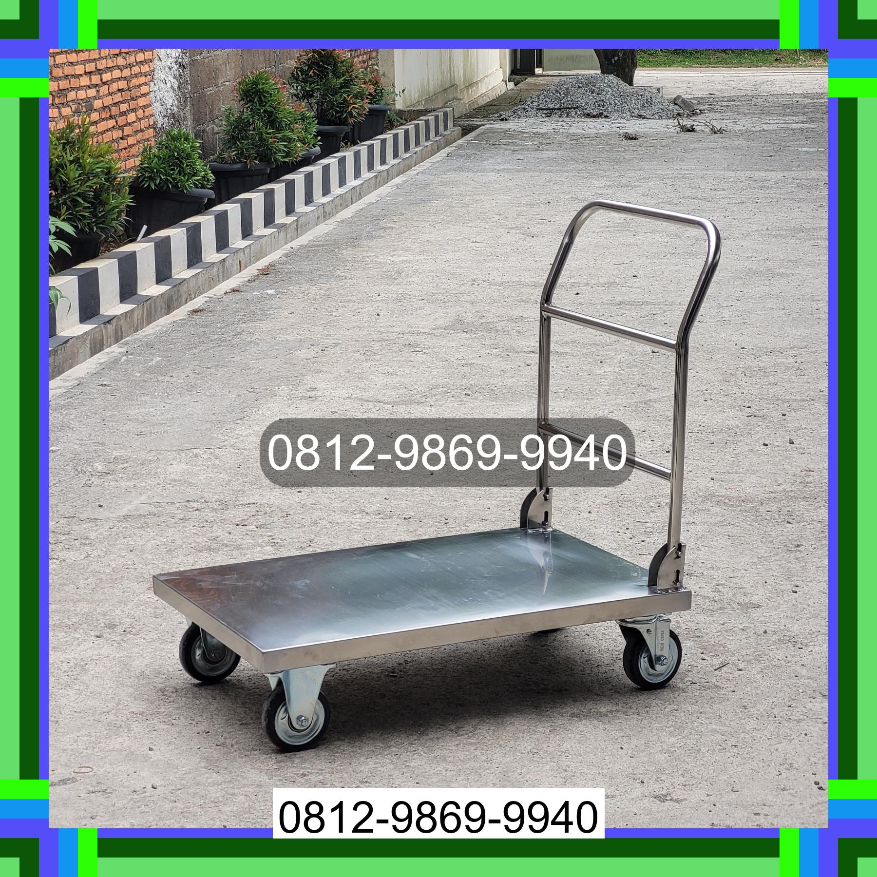0812-9869-9940 Diskon Besar, Jual Handtruck Hand Truck 500 kgg & 300 kg | Troli Barang | Troli lipat | Troli angkut Pangkal Pinang