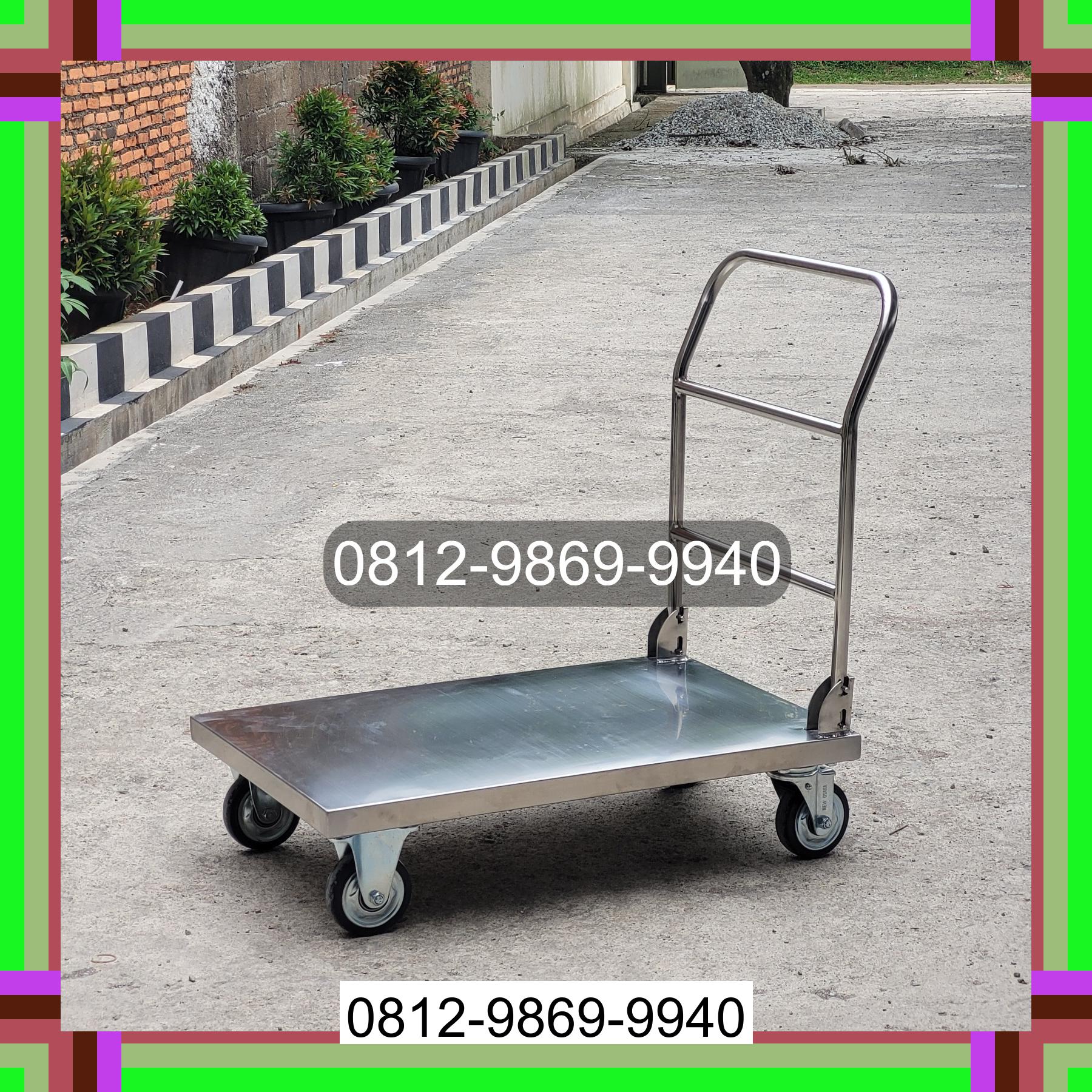 0812-9869-9940 Eksklusif, Jual Handtruck Hand Truck 500 kgg & 300 kg | Troli Barang | Troli lipat | Troli angkut Lawe Bulan