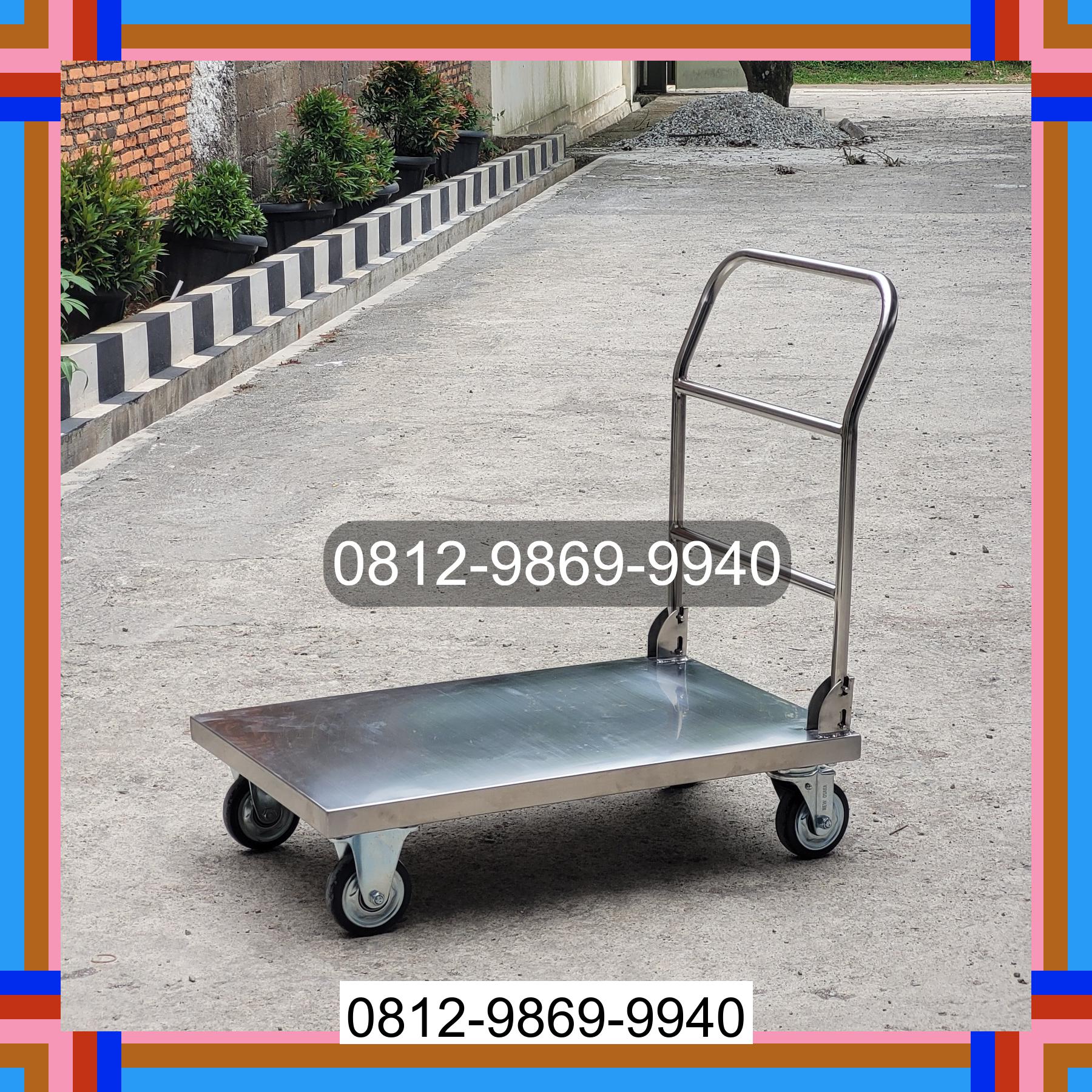 0812-9869-9940 Eksklusif, Jual Handtruck Hand Truck 500 kgg & 300 kg | Troli Barang | Troli lipat | Troli angkut Plandaan