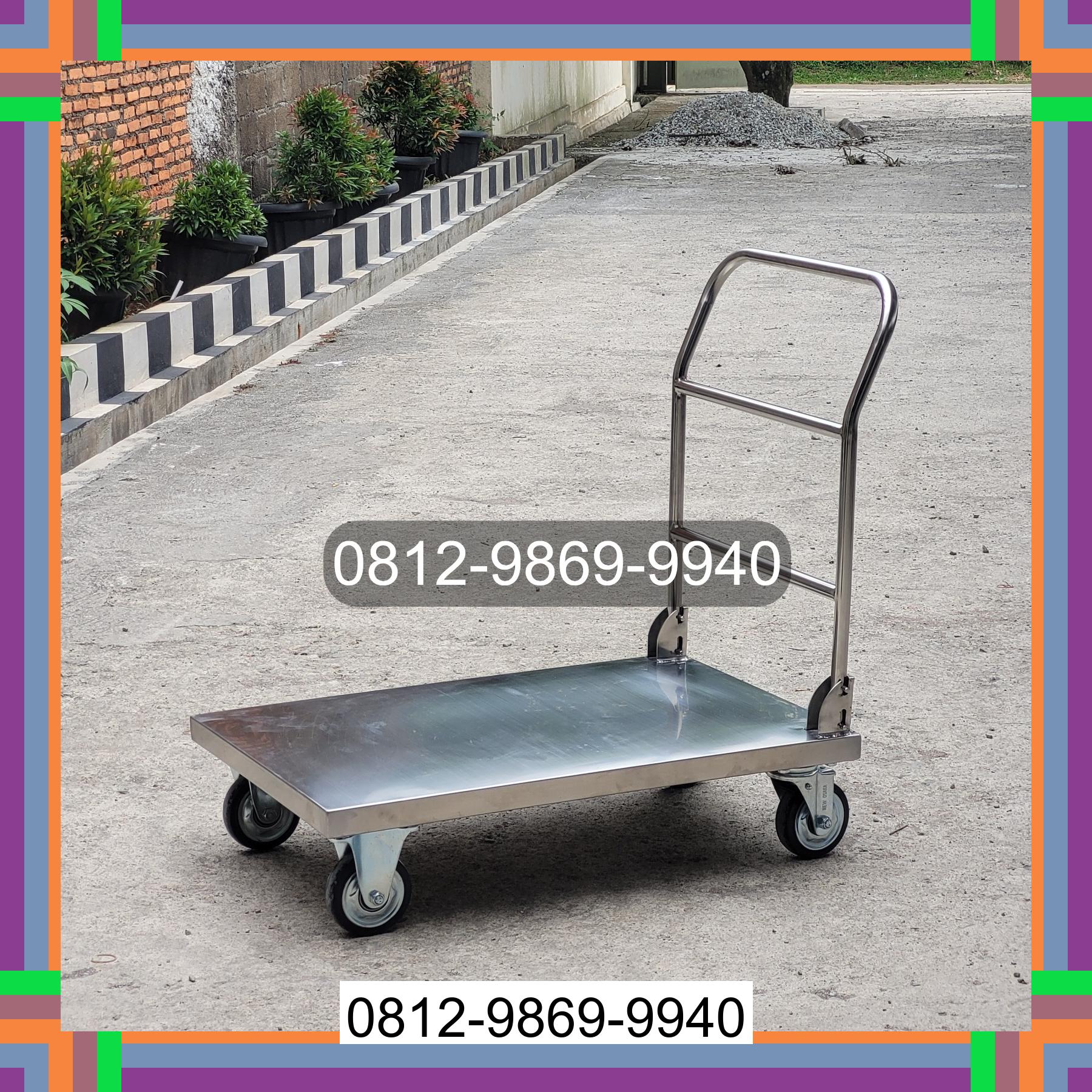0812-9869-9940 Eksklusif, Jual Handtruck Hand Truck 500 kgg & 300 kg | Troli Barang | Troli lipat | Troli angkut Sintang