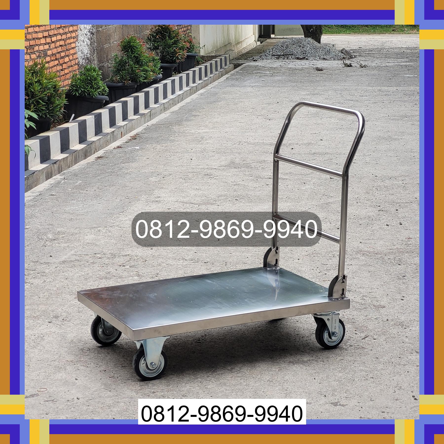 0812-9869-9940 Eksklusif, Jual Handtruck Hand Truck 500 kgg & 300 kg | Troli Barang | Troli lipat | Troli angkut Tolikara