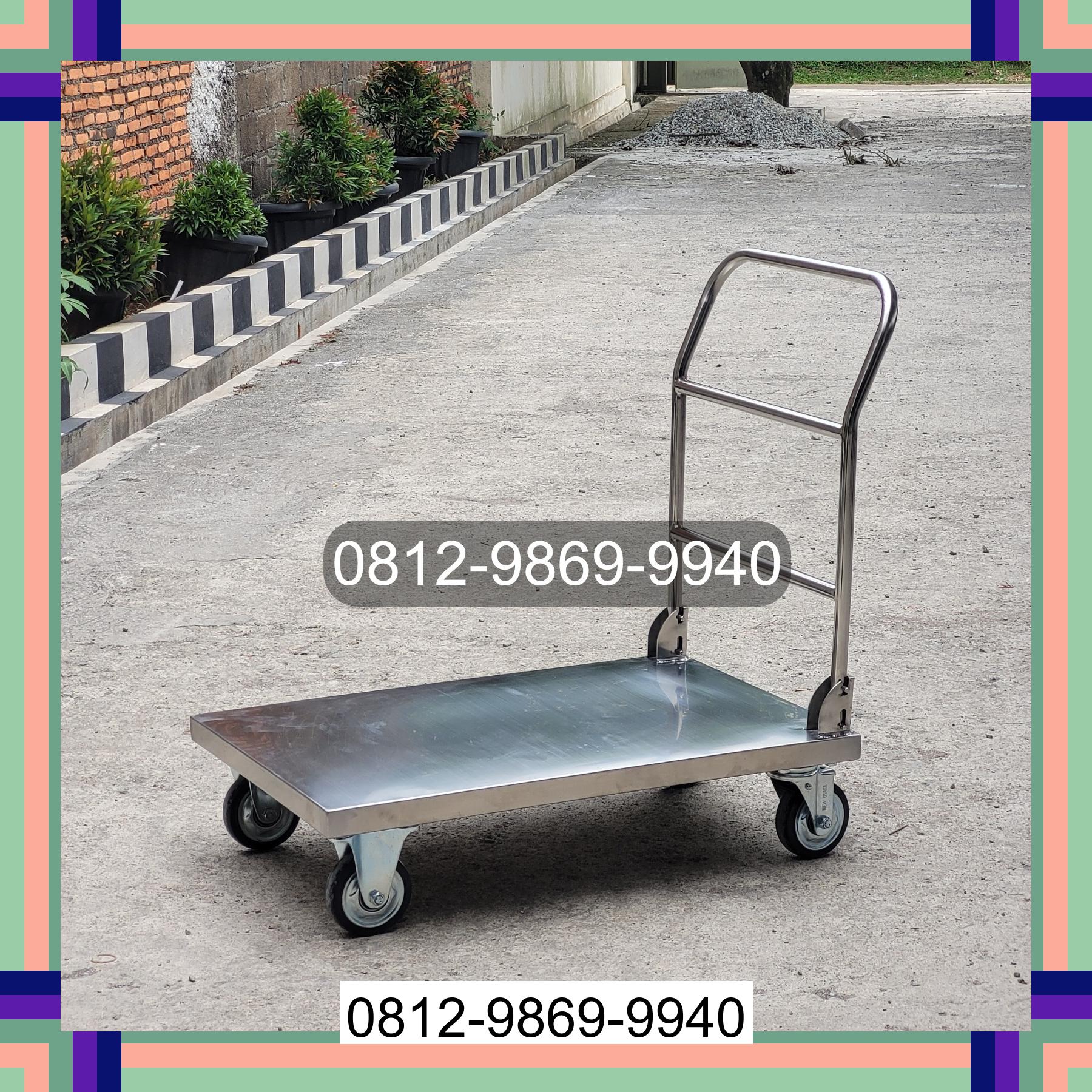 0812-9869-9940 Eksklusif, Jual Handtruck Hand Truck 500 kgg & 300 kg | Trolley Barang | Trolley lipat | Trolley angkut Pulau Makian
