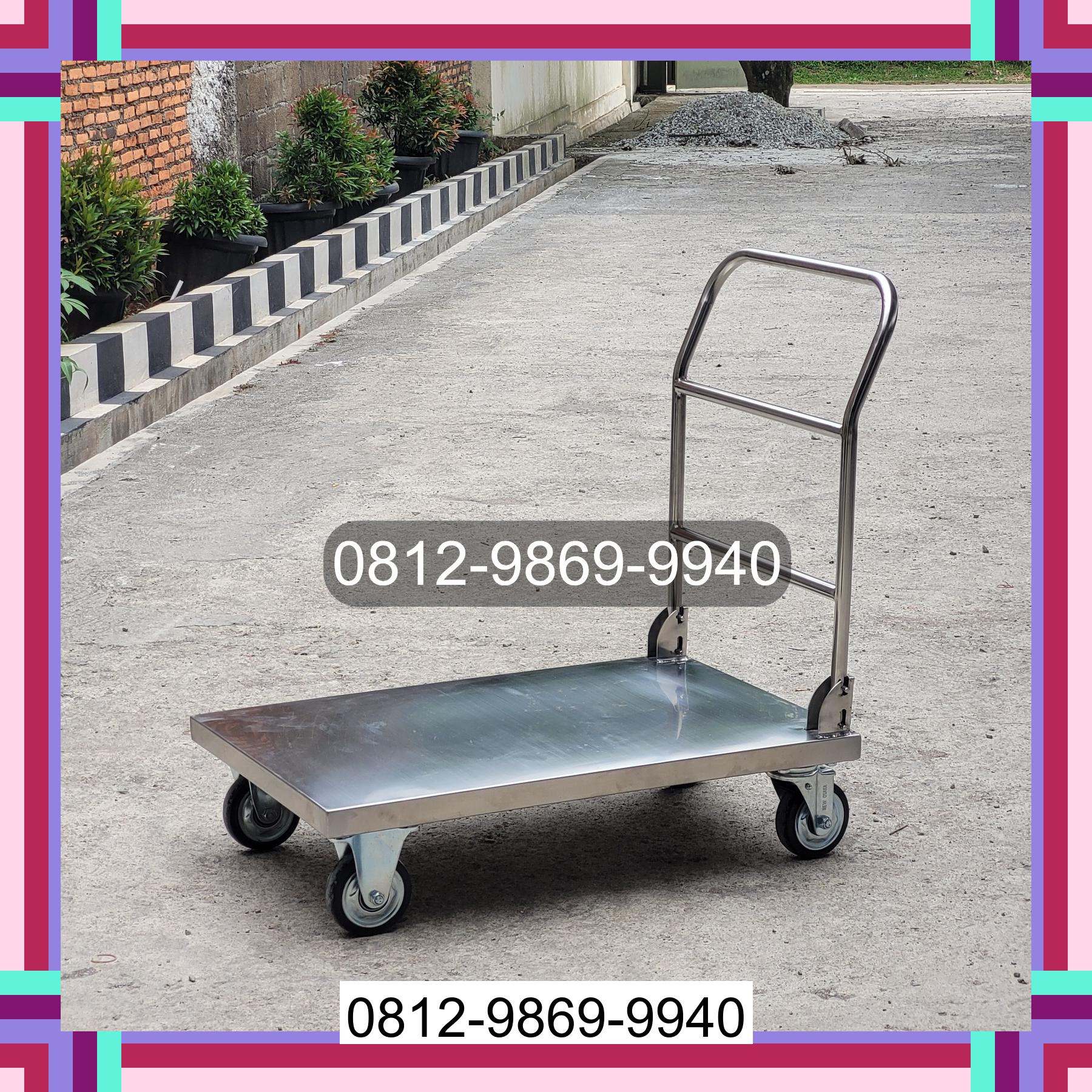 0812-9869-9940 Promo Hebat, Jual Handtruck Hand Truck 500 kgg & 300 kg | Troli Barang | Troli lipat | Troli angkut Bandar Khalipah
