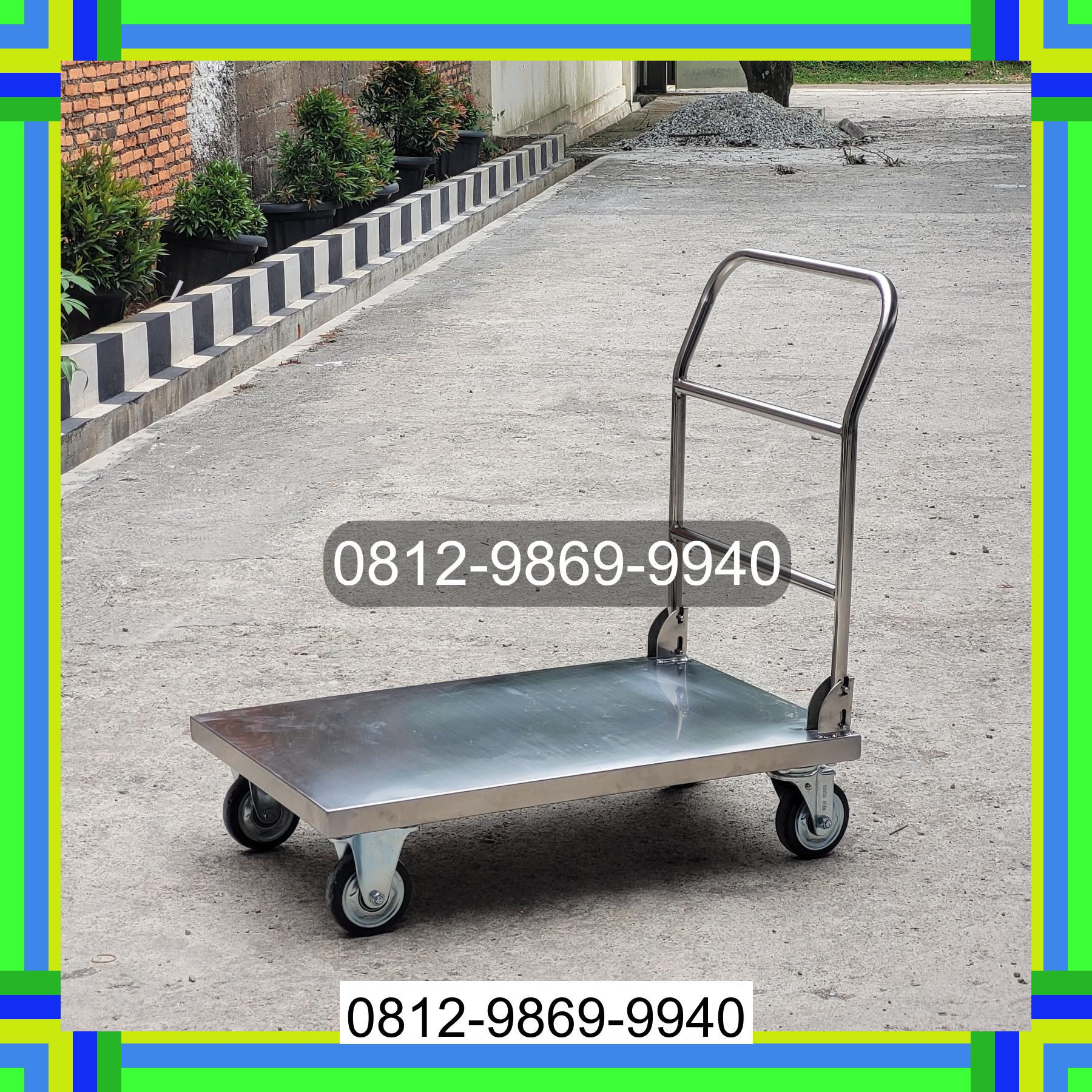 0812-9869-9940 Promo Hebat, Jual Handtruck Hand Truck 500 kgg & 300 kg | Troli Barang | Troli lipat | Troli angkut Manado