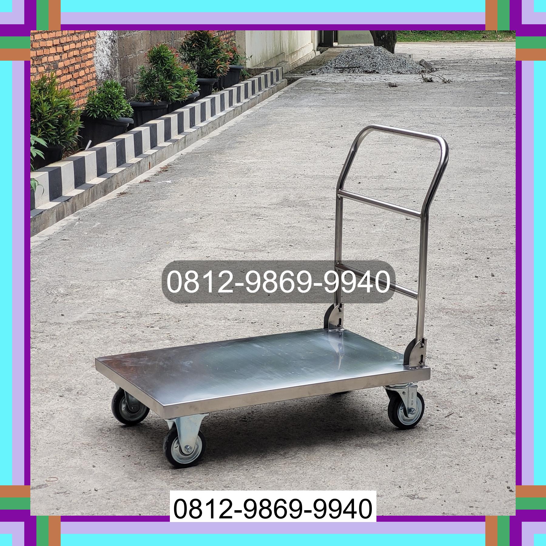 0812-9869-9940 Promo Hebat, Jual Handtruck Hand Truck 500 kgg & 300 kg | Troli Barang | Troli lipat | Troli angkut Parepare