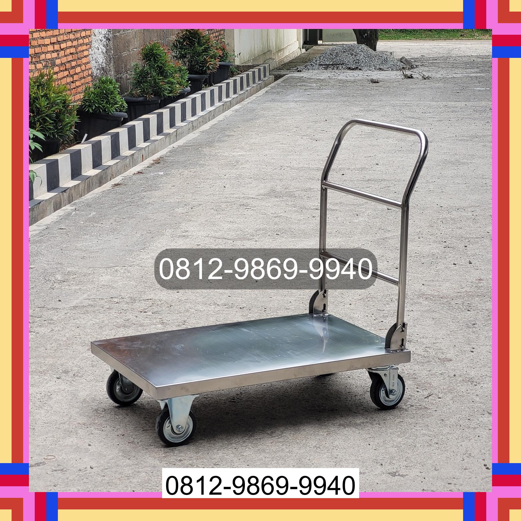 0812-9869-9940 Promo Hebat, Jual Handtruck Hand Truck 500 kgg & 300 kg | Troli Barang | Troli lipat | Troli angkut Pinang Sori