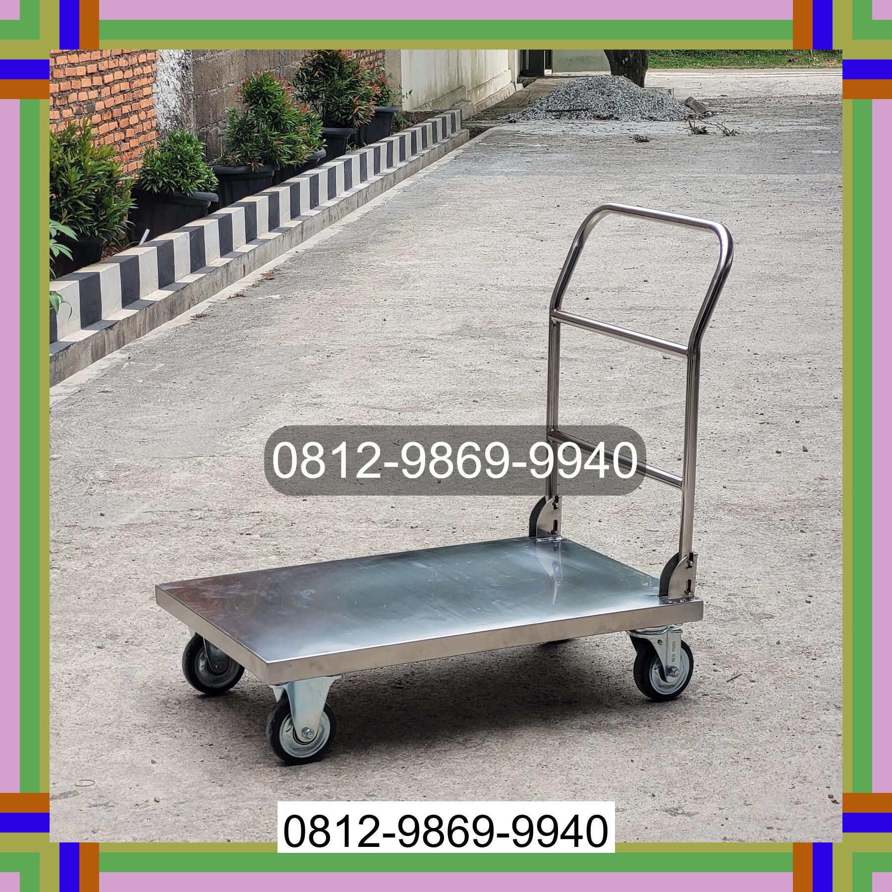 0812-9869-9940 Promo Hebat, Jual Handtruck Hand Truck 500 kgg & 300 kg | Troli Barang | Troli lipat | Troli angkut Plaju
