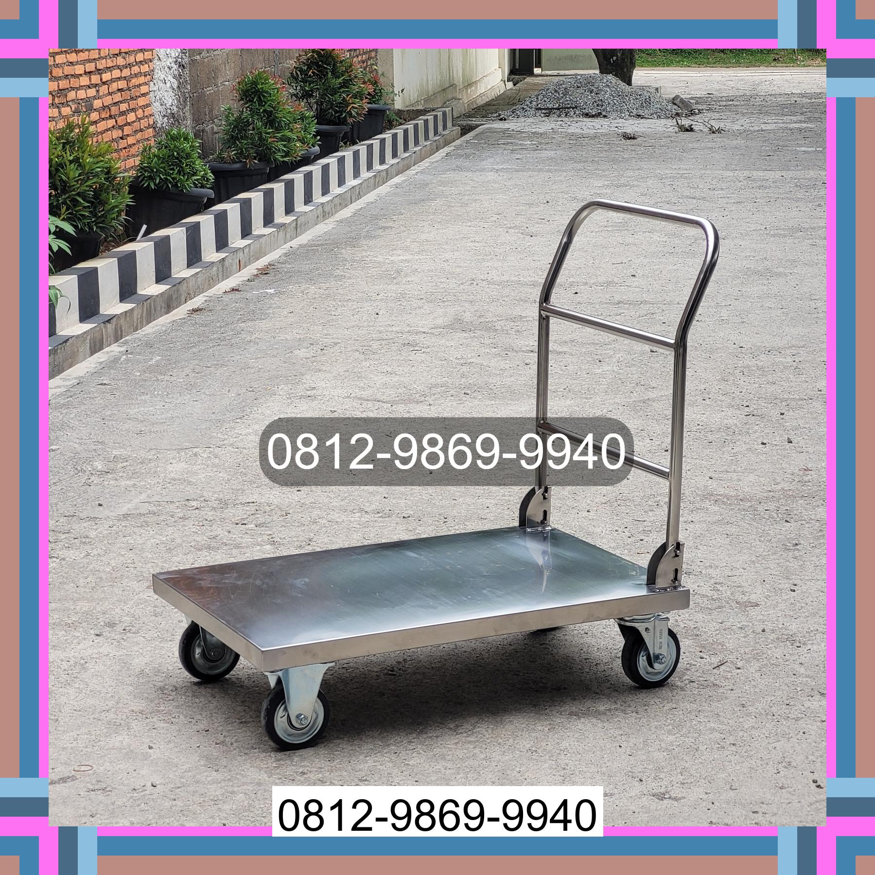 0812-9869-9940 Promo Hebat, Jual Handtruck Hand Truck 500 kgg & 300 kg | Troli Barang | Troli lipat | Troli angkut Probolinggo