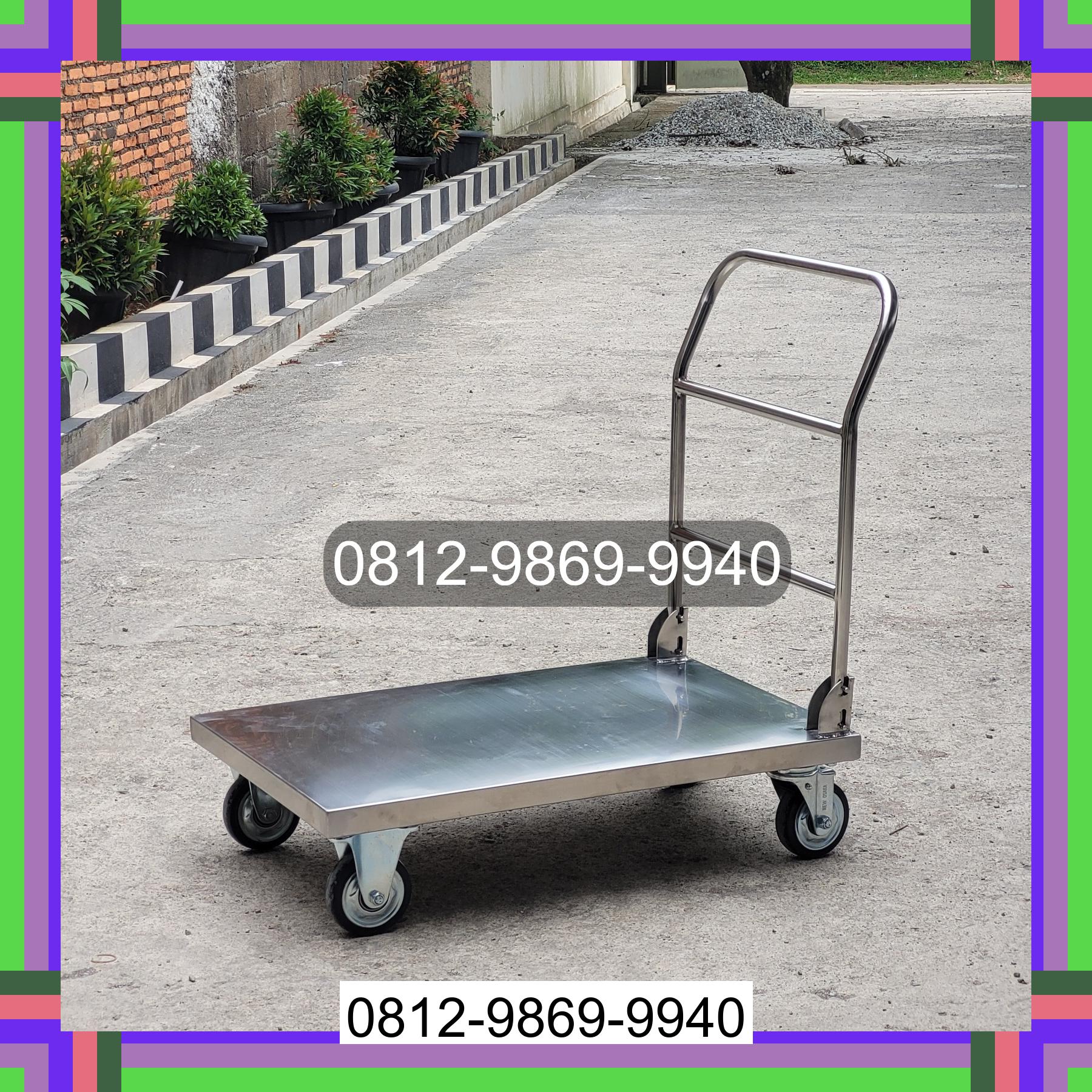 0812-9869-9940 Promo Hebat, Jual Handtruck Hand Truck 500 kgg & 300 kg | Troli Barang | Troli lipat | Troli angkut Ronggur Nihuta
