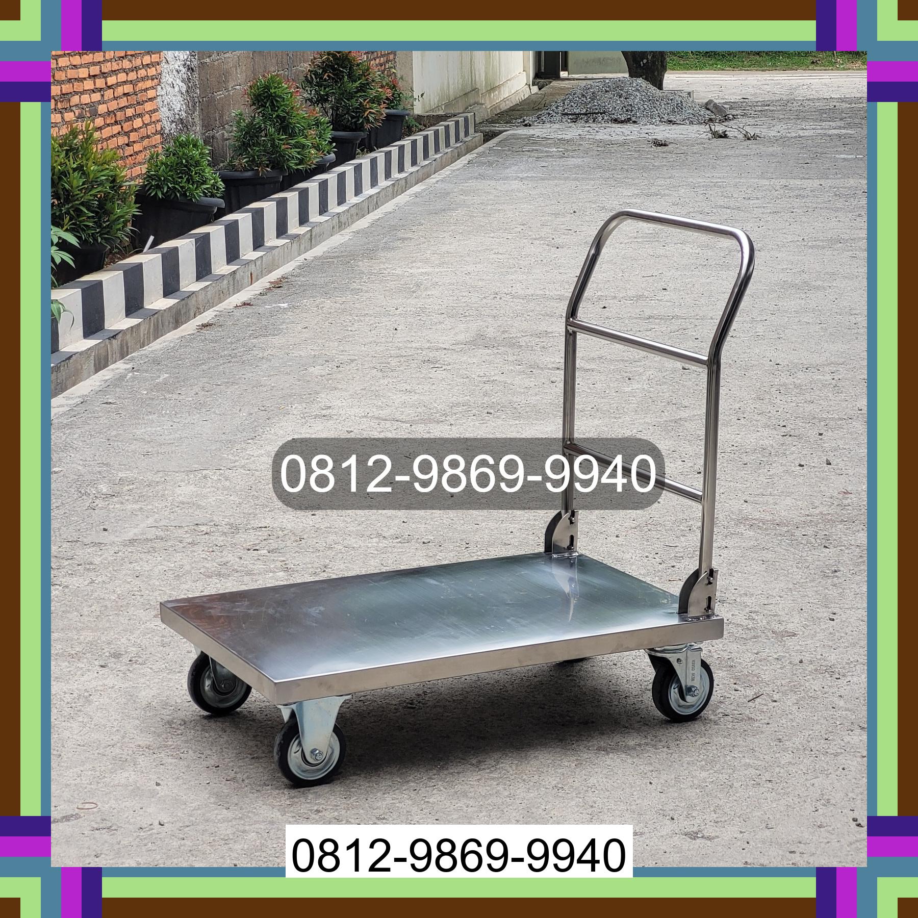 0812-9869-9940 Promo Hebat, Jual Handtruck Hand Truck 500 kgg & 300 kg | Troli Barang | Troli lipat | Troli angkut Sabu Raijua