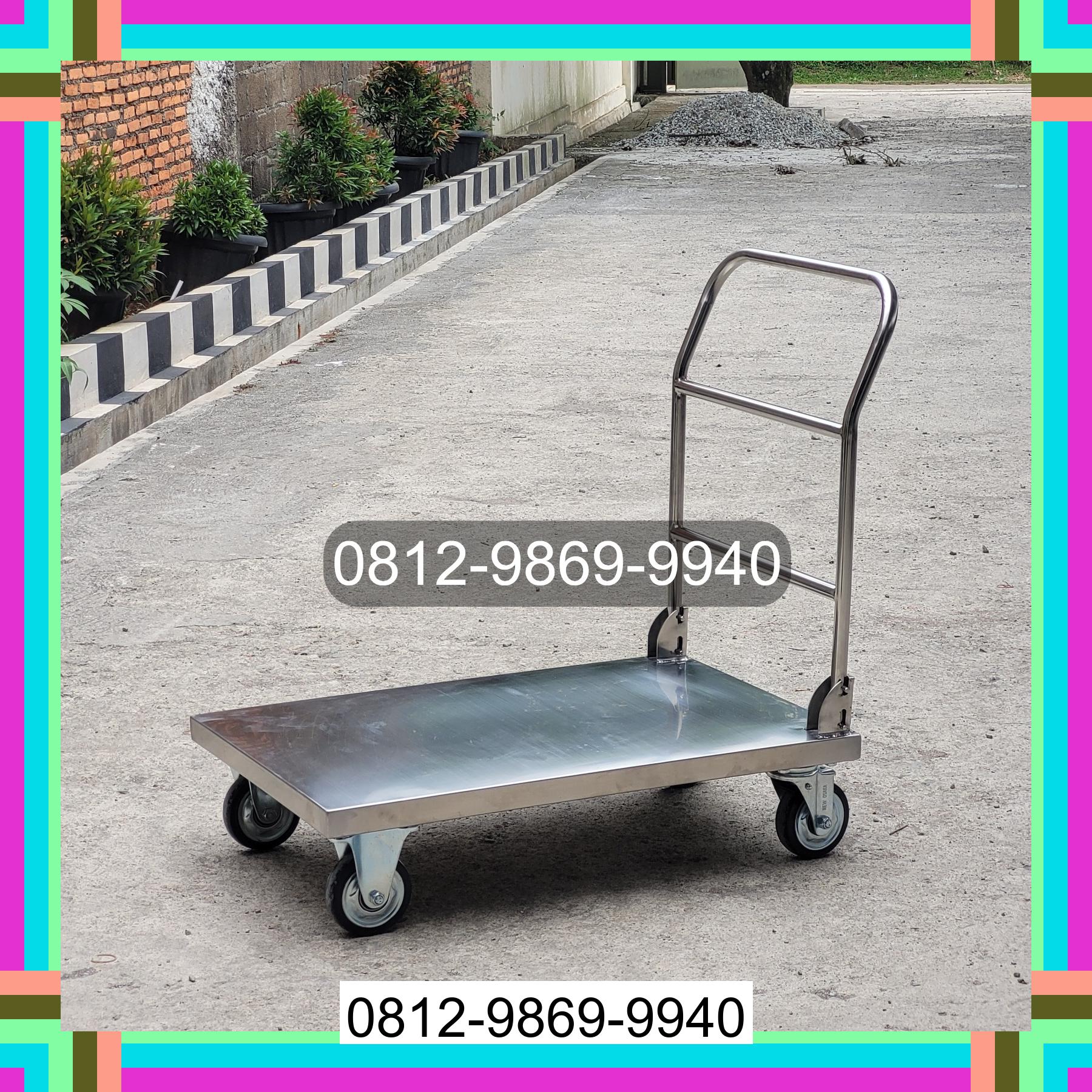0812-9869-9940 Promo Hebat, Jual Handtruck Hand Truck 500 kgg & 300 kg | Troli Barang | Troli lipat | Troli angkut Simpang Tiga