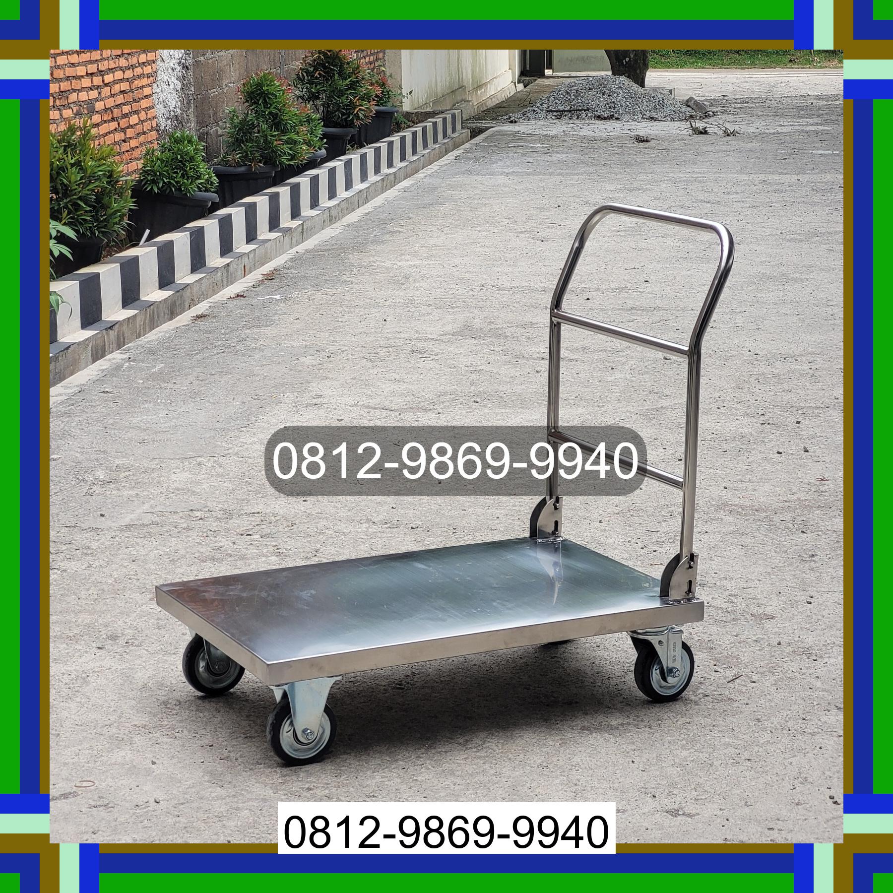 0812-9869-9940 Terbaik, Jual Handtruck Hand Truck 500 kgg & 300 kg | Troli Barang | Troli lipat | Troli angkut Hilimegai