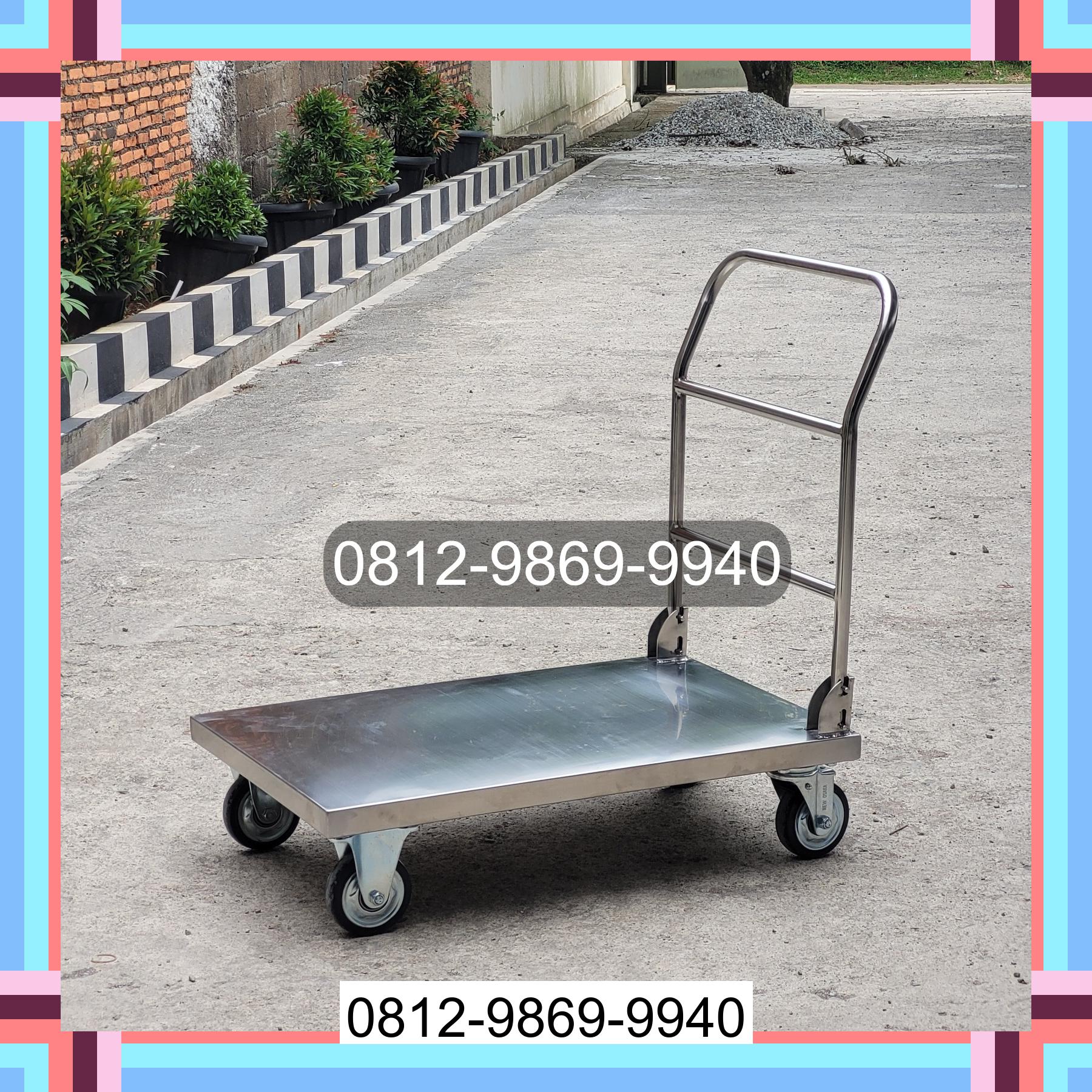 0812-9869-9940 Terbaik, Jual Handtruck Hand Truck 500 kgg & 300 kg | Troli Barang | Troli lipat | Troli angkut Kepulauan Yapen