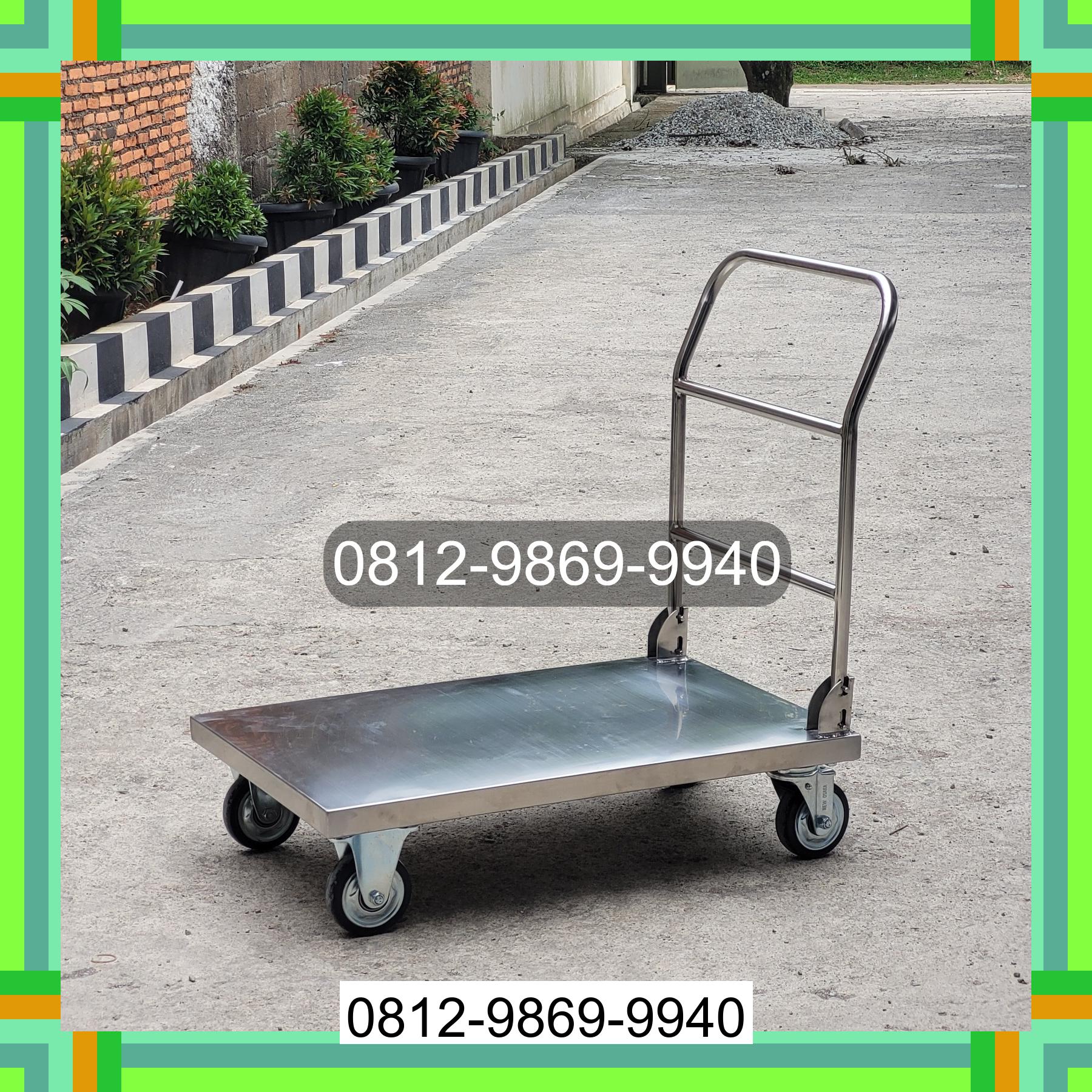 0812-9869-9940 Terbaik, Jual Handtruck Hand Truck 500 kgg & 300 kg | Troli Barang | Troli lipat | Troli angkut Konawe Selatan