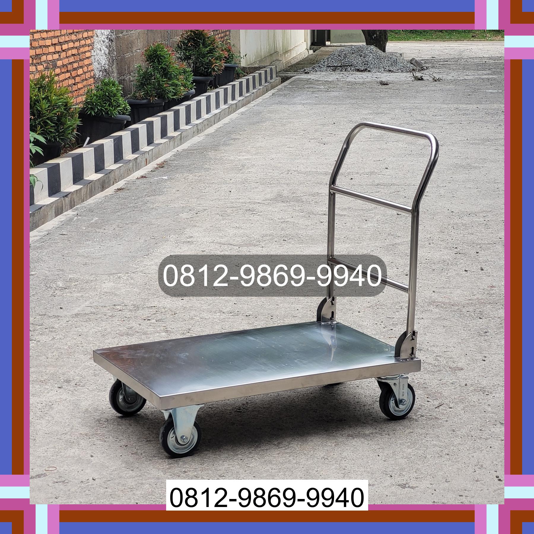 0812-9869-9940 Terbaik, Jual Handtruck Hand Truck 500 kgg & 300 kg | Troli Barang | Troli lipat | Troli angkut Kutambaru