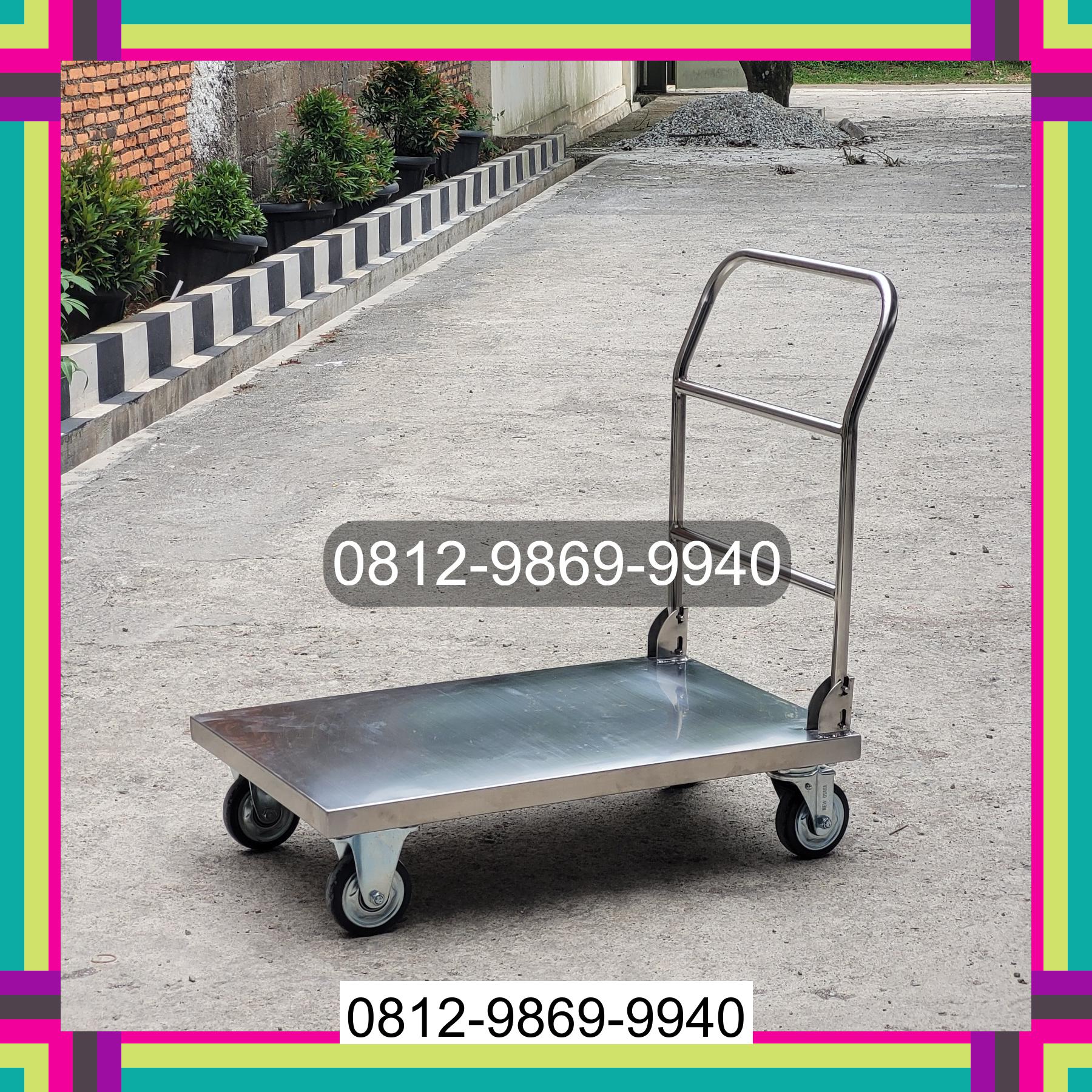 0812-9869-9940 Terbaik, Jual Handtruck Hand Truck 500 kgg & 300 kg | Troli Barang | Troli lipat | Troli angkut Lubai Ulu