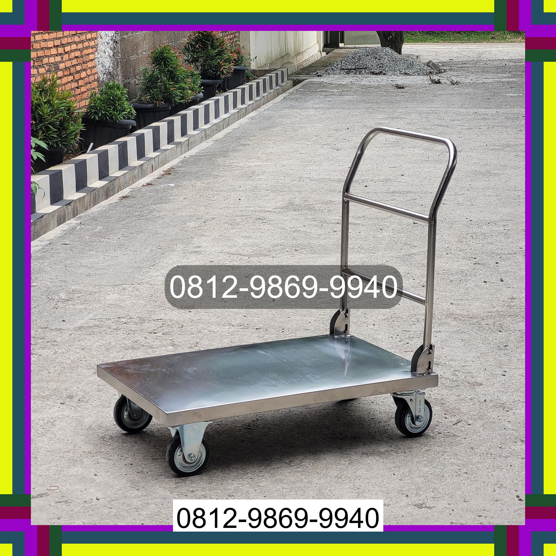 0812-9869-9940 Terbaik, Jual Handtruck Hand Truck 500 kgg & 300 kg | Troli Barang | Troli lipat | Troli angkut Pangkajene
