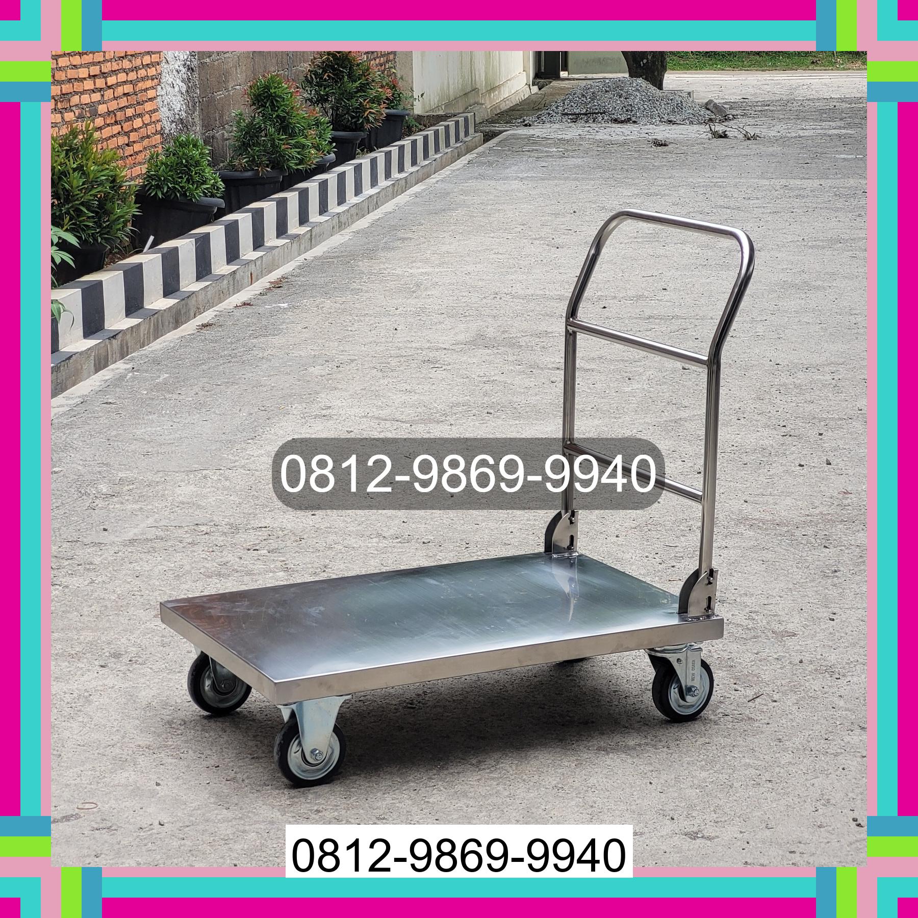 0812-9869-9940 Terbaik, Jual Handtruck Hand Truck 500 kgg & 300 kg | Troli Barang | Troli lipat | Troli angkut Pantai Ceuremen