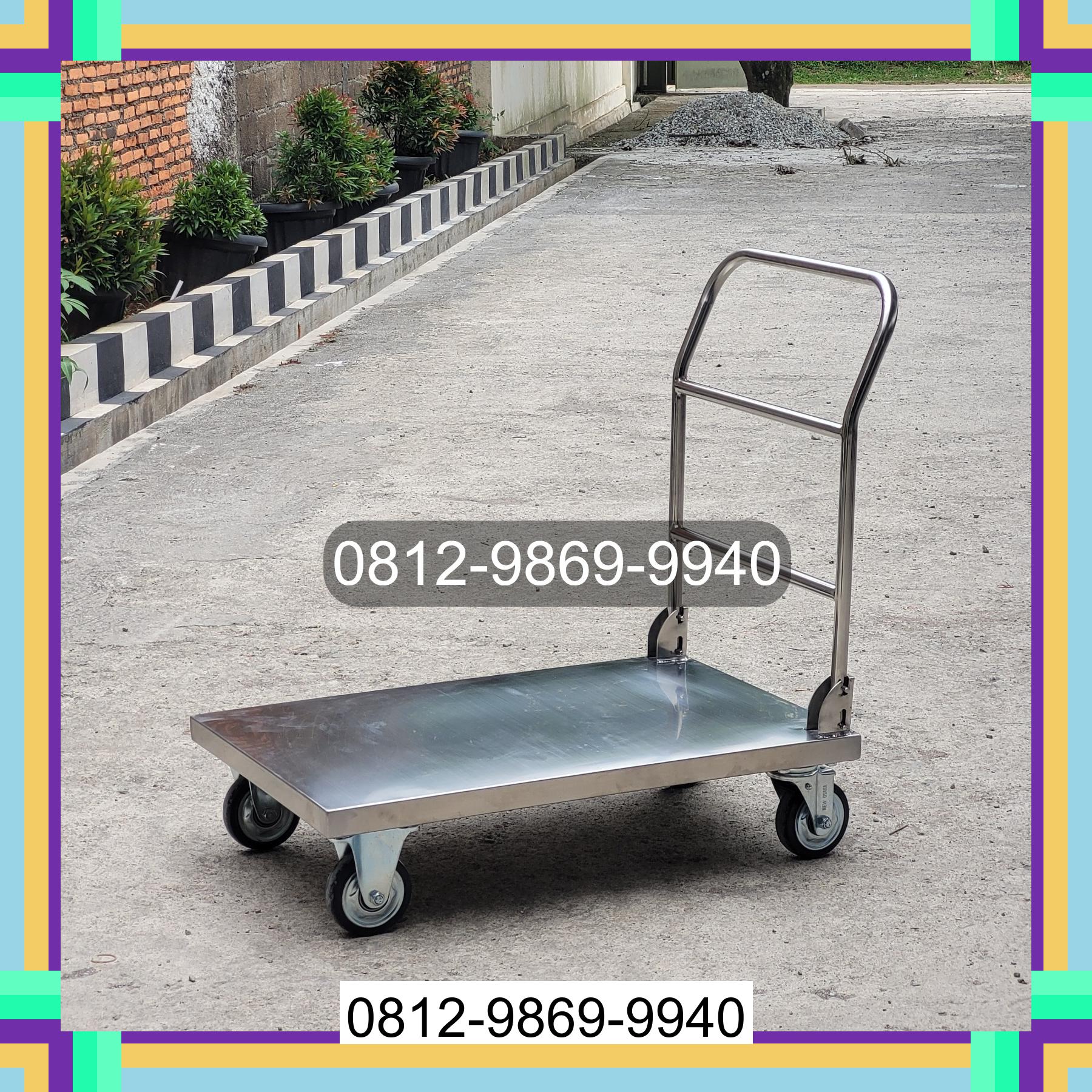 0812-9869-9940 Terbaik, Jual Handtruck Hand Truck 500 kgg & 300 kg | Troli Barang | Troli lipat | Troli angkut Saipar Dolok Hole