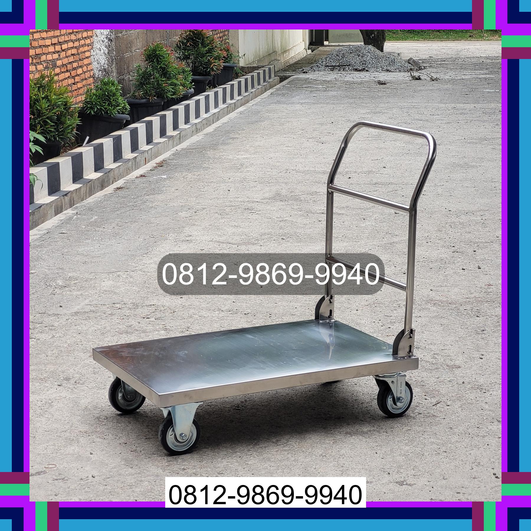 0812-9869-9940 Terbaik, Jual Handtruck Hand Truck 500 kgg & 300 kg | Troli Barang | Troli lipat | Troli angkut Secanggang