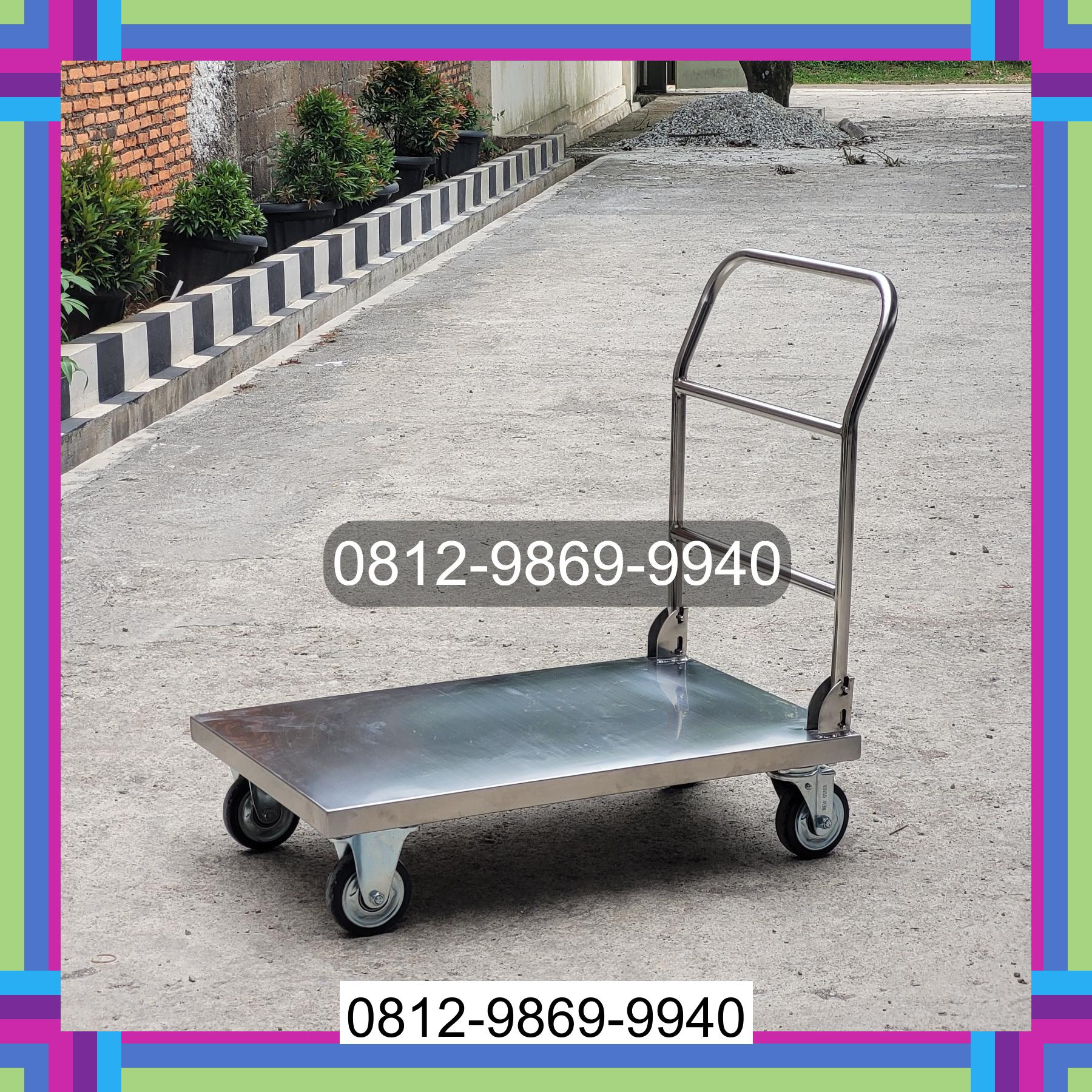 0812-9869-9940 Terbaik, Jual Handtruck Hand Truck 500 kgg & 300 kg | Troli Barang | Troli lipat | Troli angkut Sirah Pulau Padang