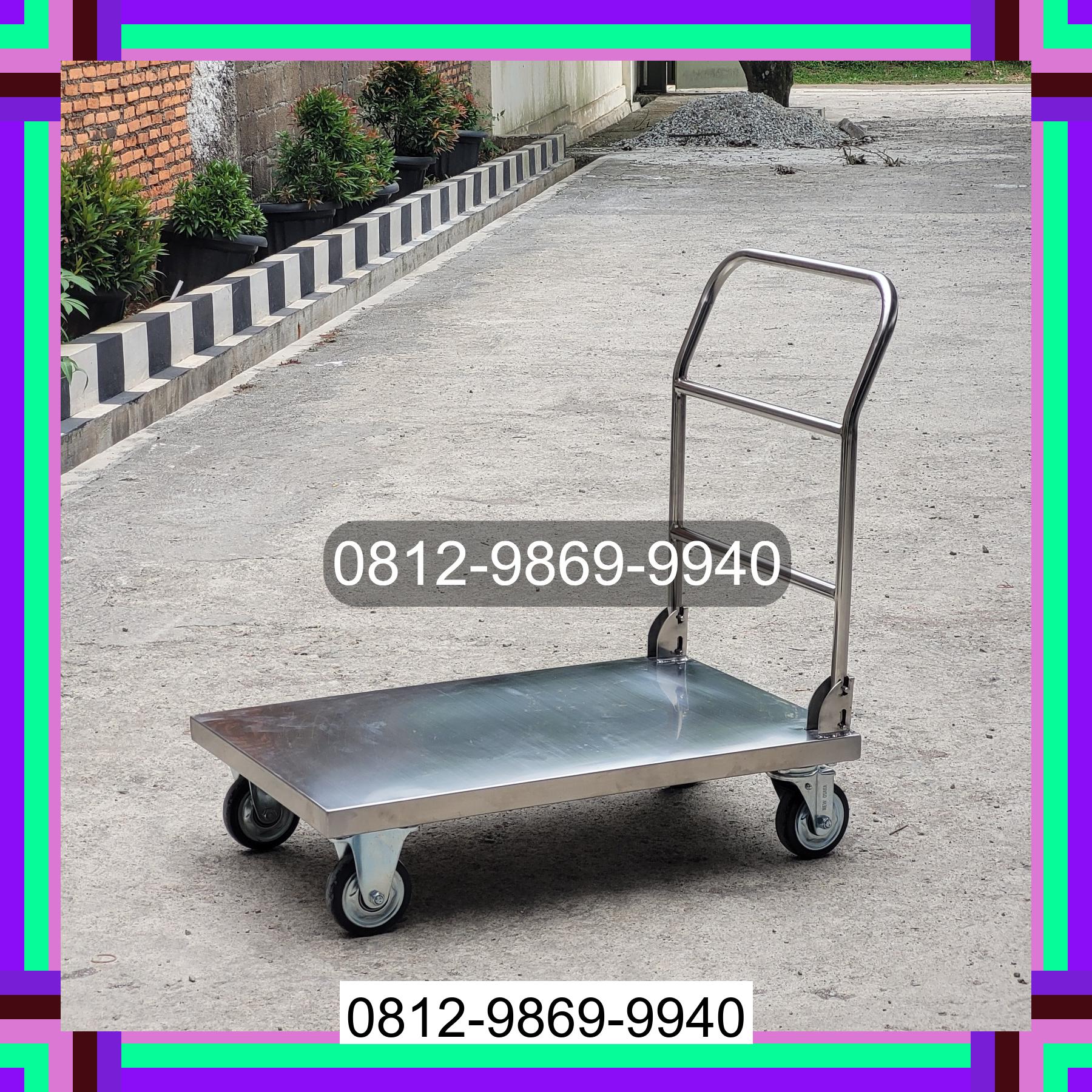 0812-9869-9940 Terbaik, Jual Handtruck Hand Truck 500 kgg & 300 kg | Troli Barang | Troli lipat | Troli angkut Stabat