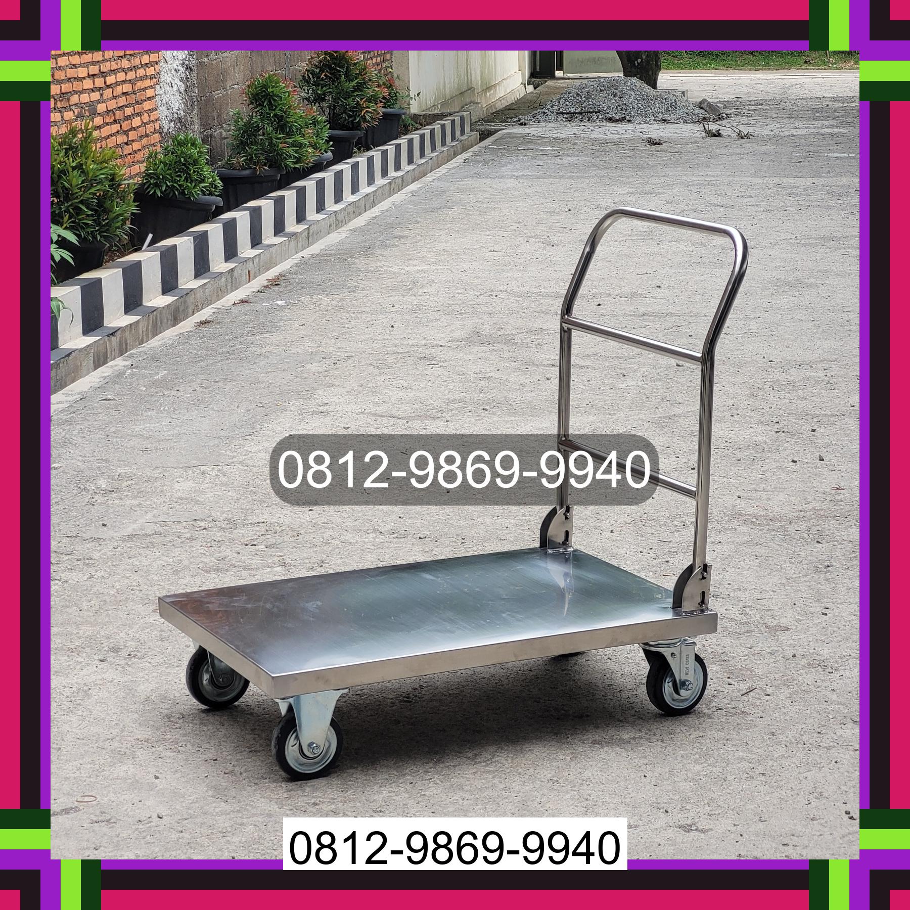 0812-9869-9940 Terbaik, Jual Handtruck Hand Truck 500 kgg & 300 kg | Troli Barang | Troli lipat | Troli angkut Tiga Lingga