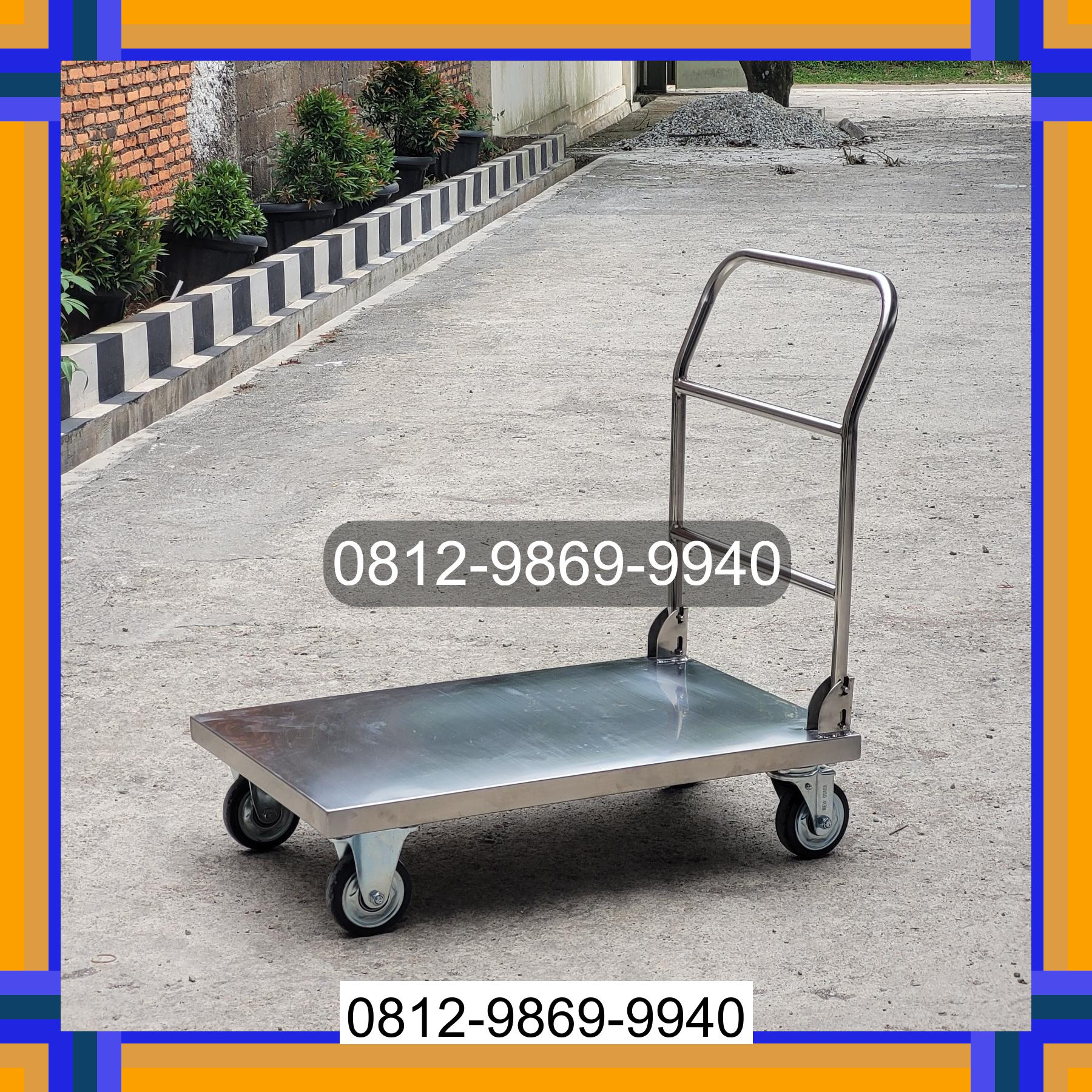 0812-9869-9940 Terbaik, Jual Handtruck Hand Truck 500 kgg & 300 kg | Troli Barang | Troli lipat | Troli angkut Warkuk Ranau Selatan
