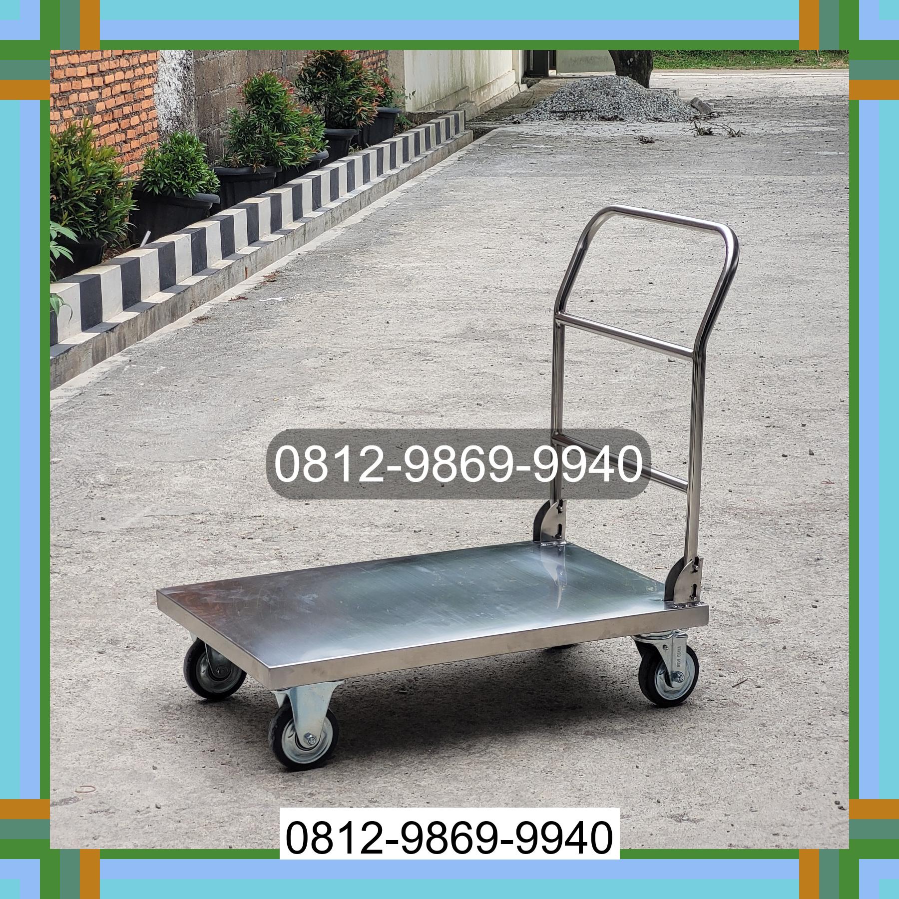 0812-9869-9940 Terbaik, Jual Handtruck Hand Truck 500 kgg & 300 kg | Troli Barang | Troli lipat | Troli angkut Wasile Selatan