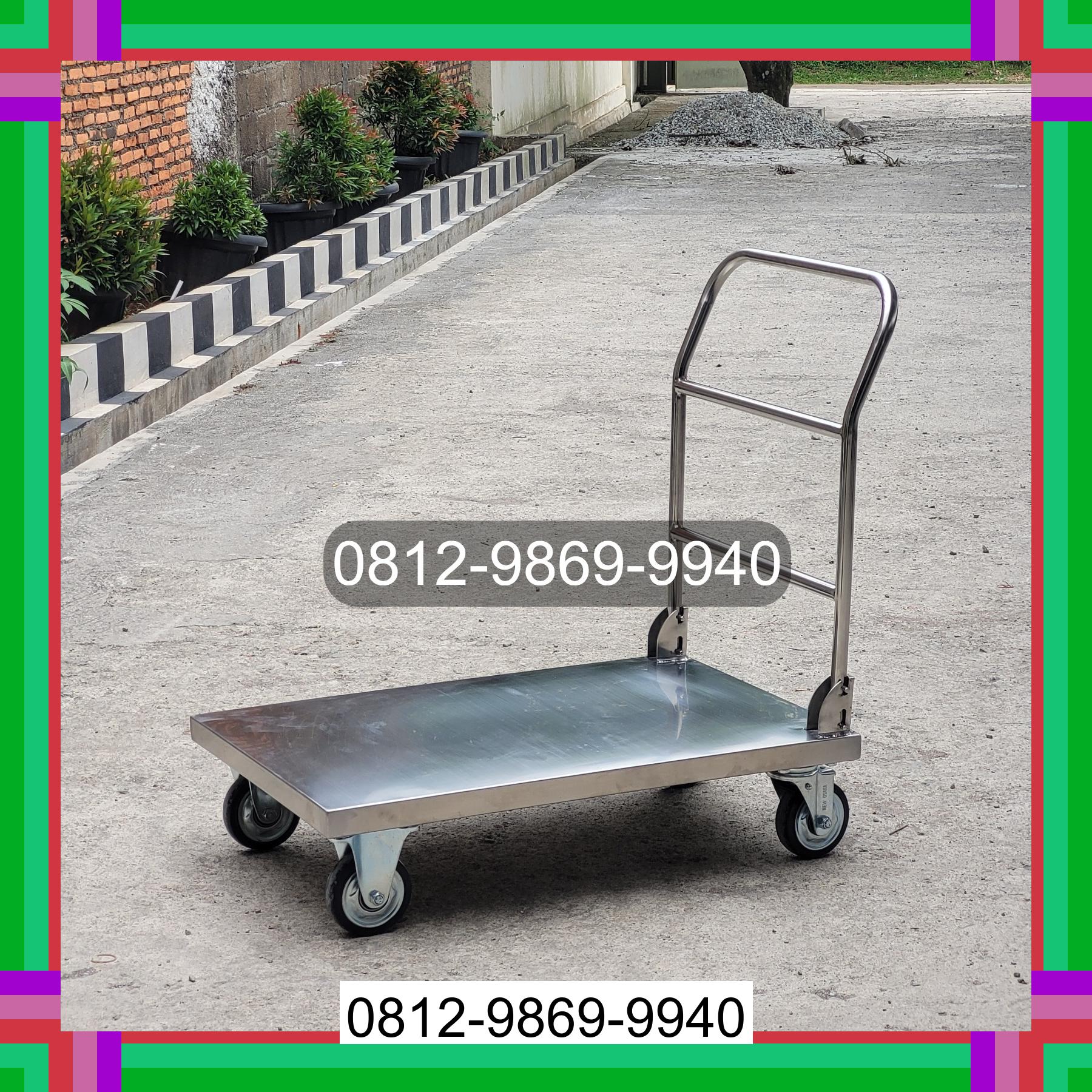 0812-9869-9940 Terbaik, Jual Handtruck Hand Truck 500 kgg & 300 kg | Troli Barang | Troli lipat | Troli angkut Yapen Selatan