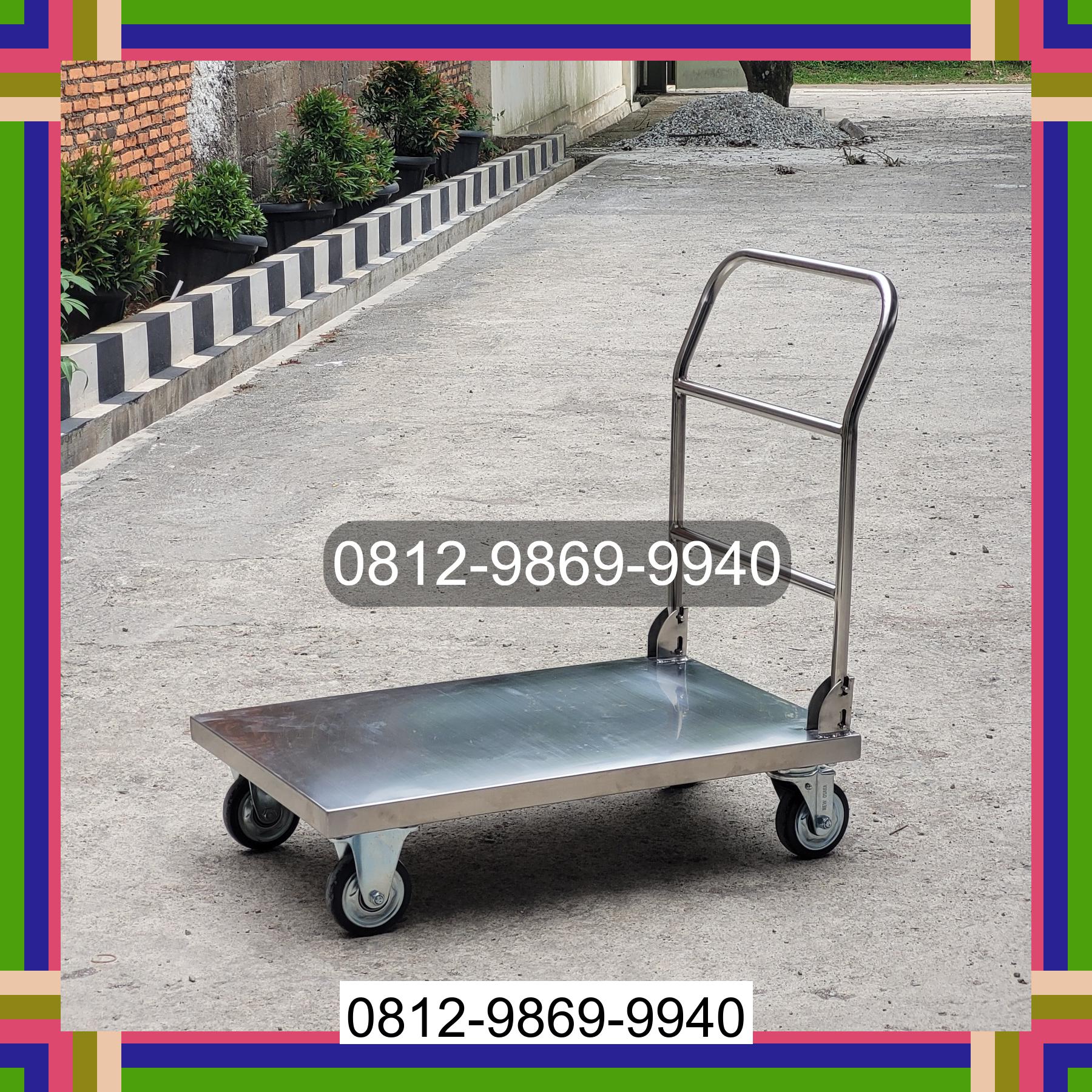 0812-9869-9940 Terbaik, Jual Handtruck Hand Truck 500 kgg & 300 kg | Trolley Barang | Trolley lipat | Trolley angkut Cerenti