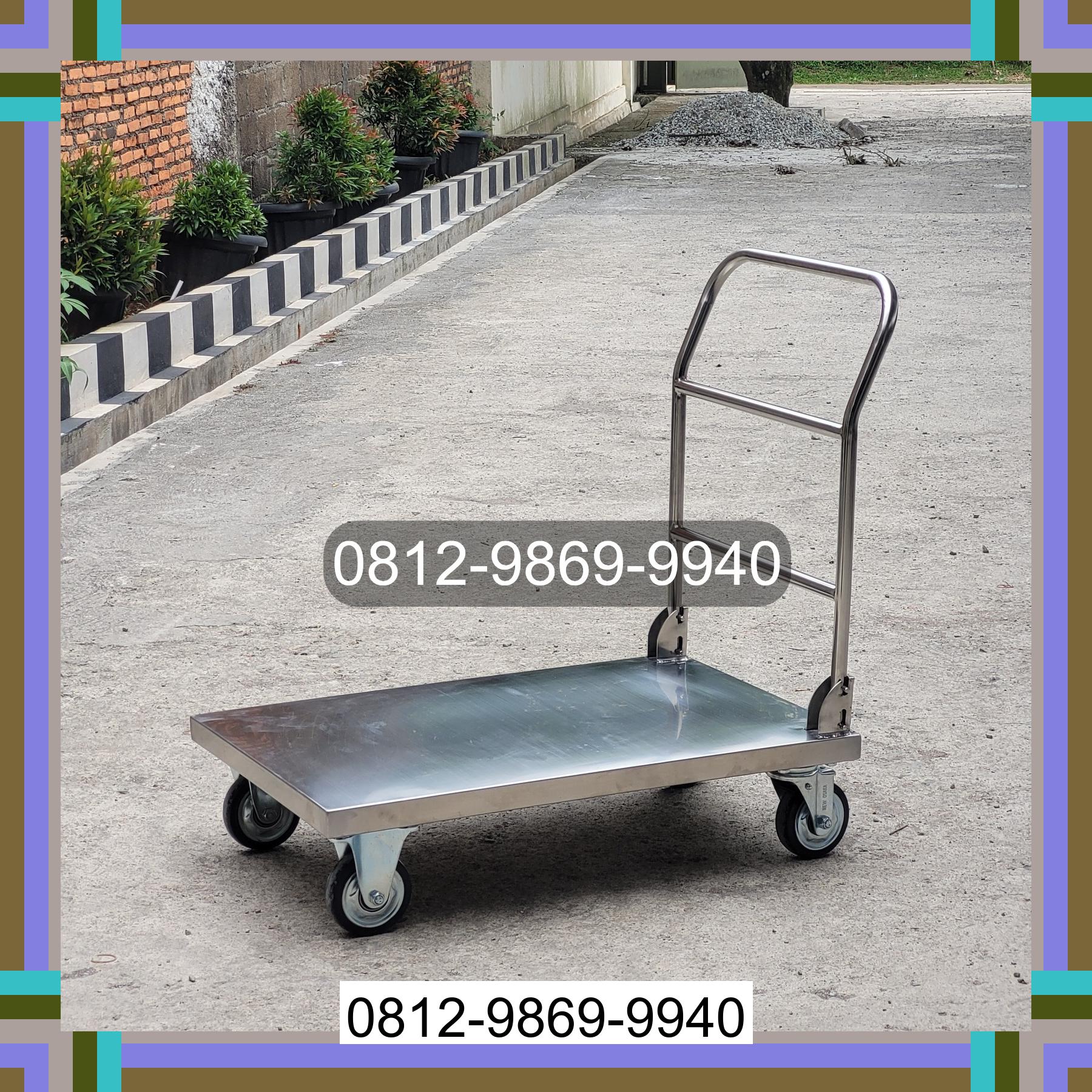 0812-9869-9940 Terbaik, Jual Handtruck Hand Truck 500 kgg & 300 kg | Trolley Barang | Trolley lipat | Trolley angkut Jemaja