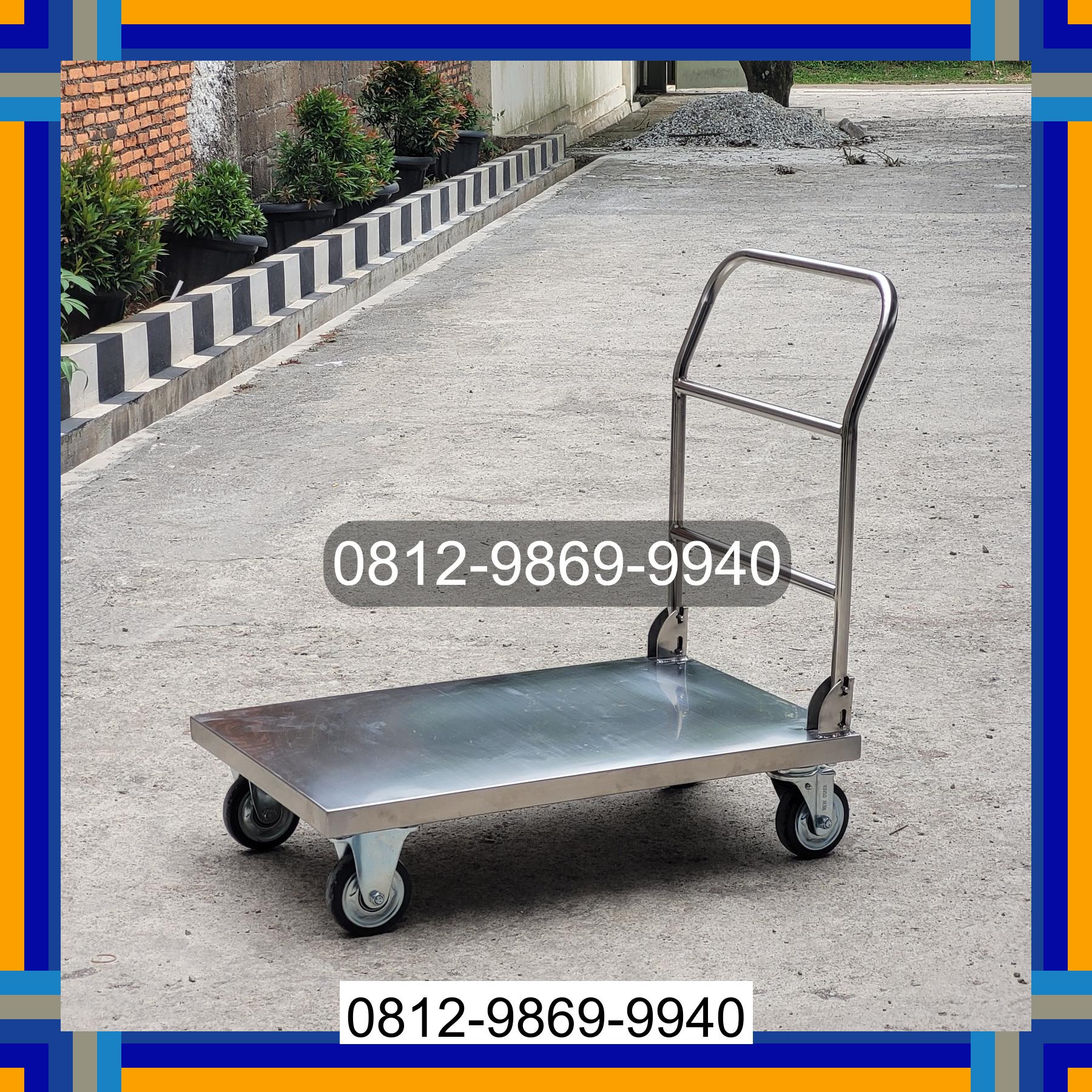 0812-9869-9940 Terbaik, Jual Handtruck Hand Truck 500 kgg & 300 kg | Trolley Barang | Trolley lipat | Trolley angkut Rumbia Tengah
