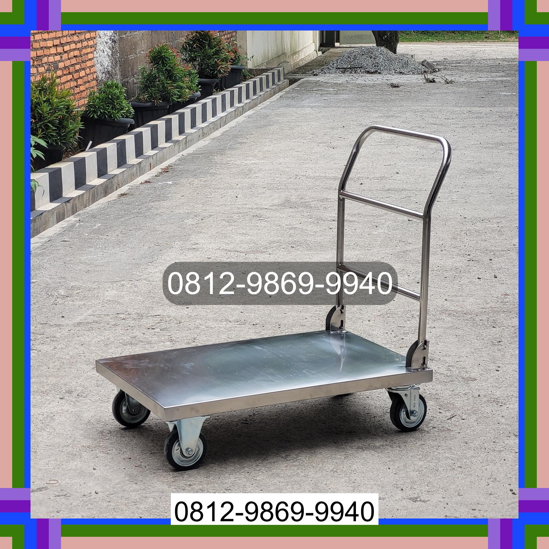 0812-9869-9940 Terbaik, Jual Handtruck Hand Truck 500 kgg & 300 kg | Trolley Barang | Trolley lipat | Trolley angkut Soppeng Riaja