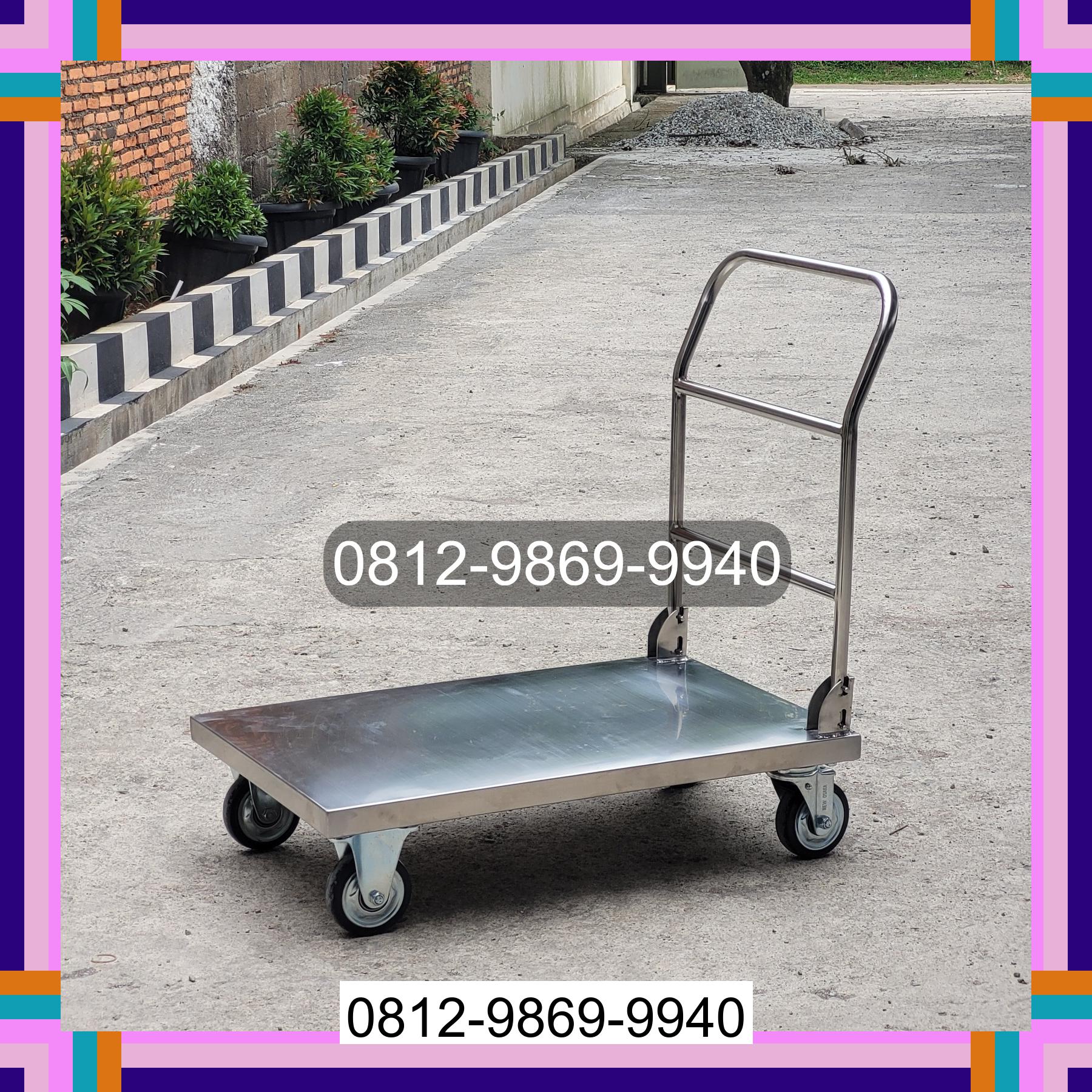 0812-9869-9940 Terlaris, Jual Handtruck Hand Truck 500 kgg & 300 kg | Troli Barang | Troli lipat | Troli angkut Ile Ape Timur