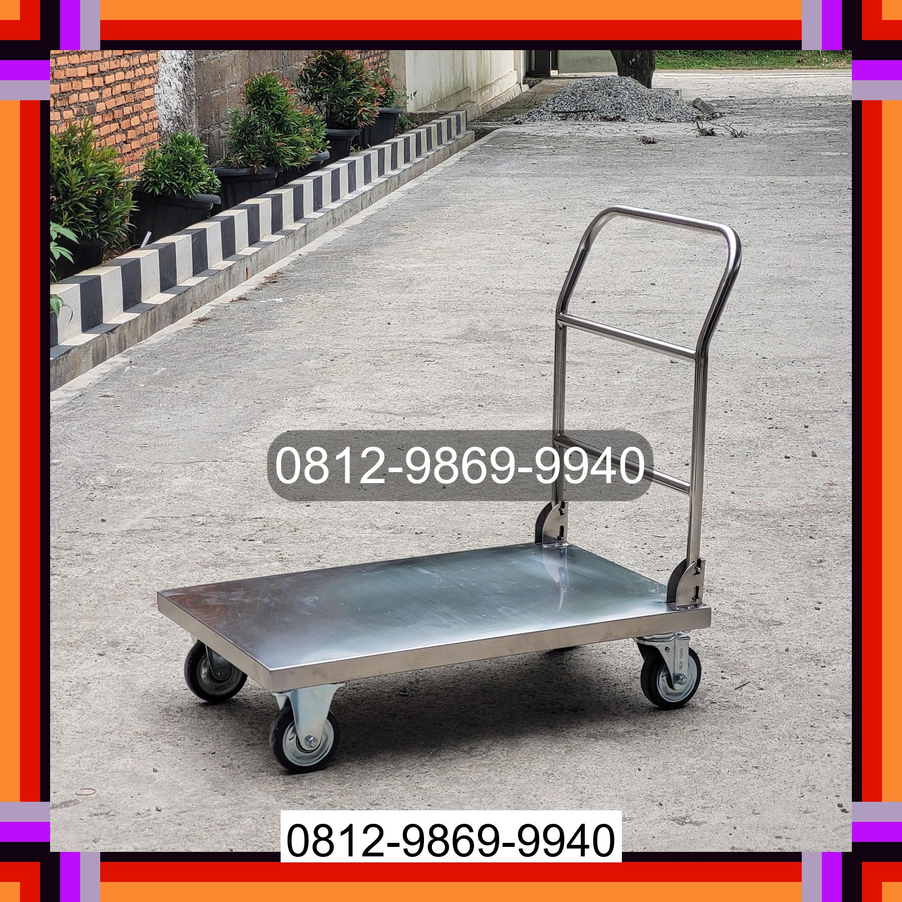 0812-9869-9940 Terlaris, Jual Handtruck Hand Truck 500 kgg & 300 kg | Troli Barang | Troli lipat | Troli angkut Sungai Keruh