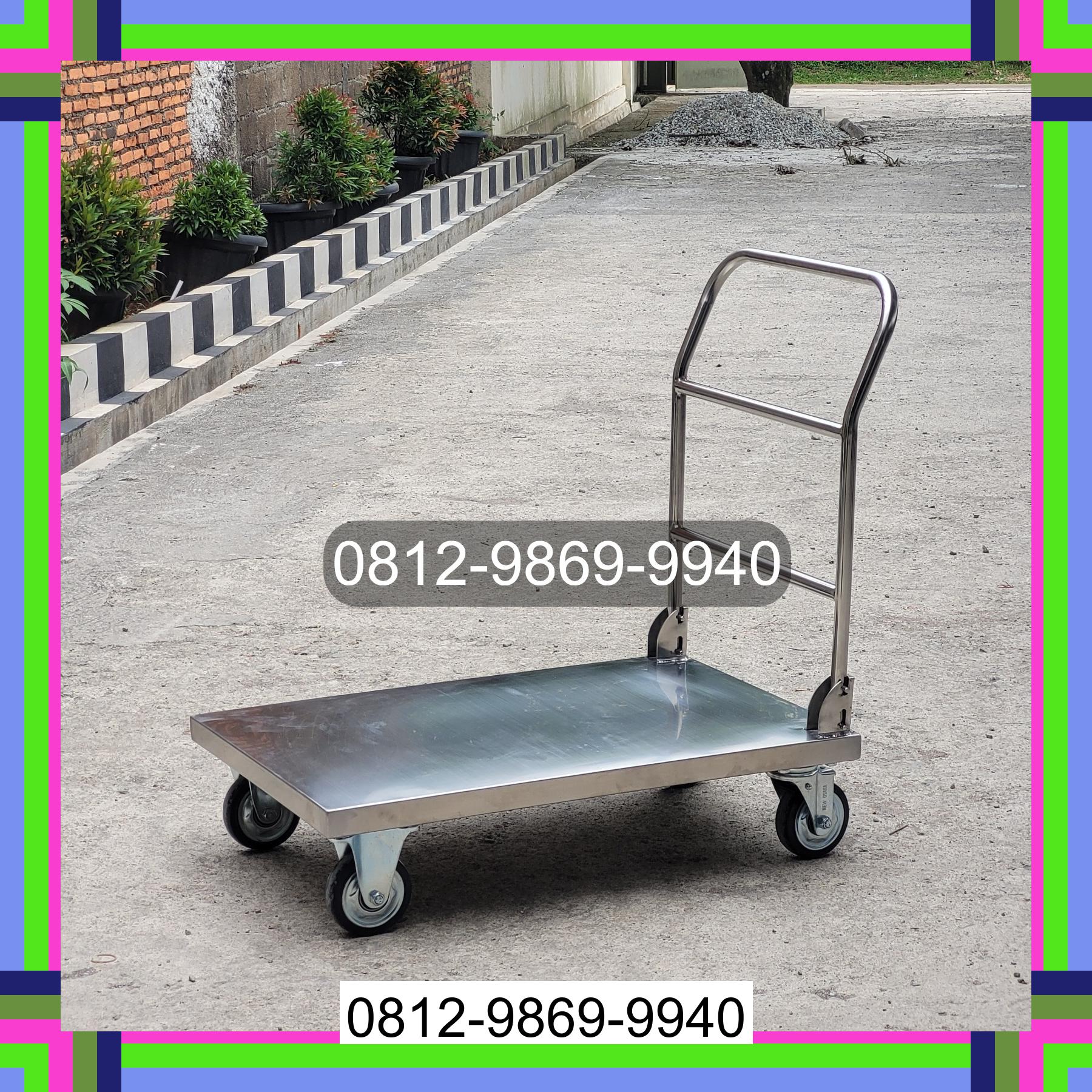 0812-9869-9940 Terlaris, Jual Handtruck Hand Truck 500 kgg & 300 kg | Troli Barang | Troli lipat | Troli angkut Tampaksiring
